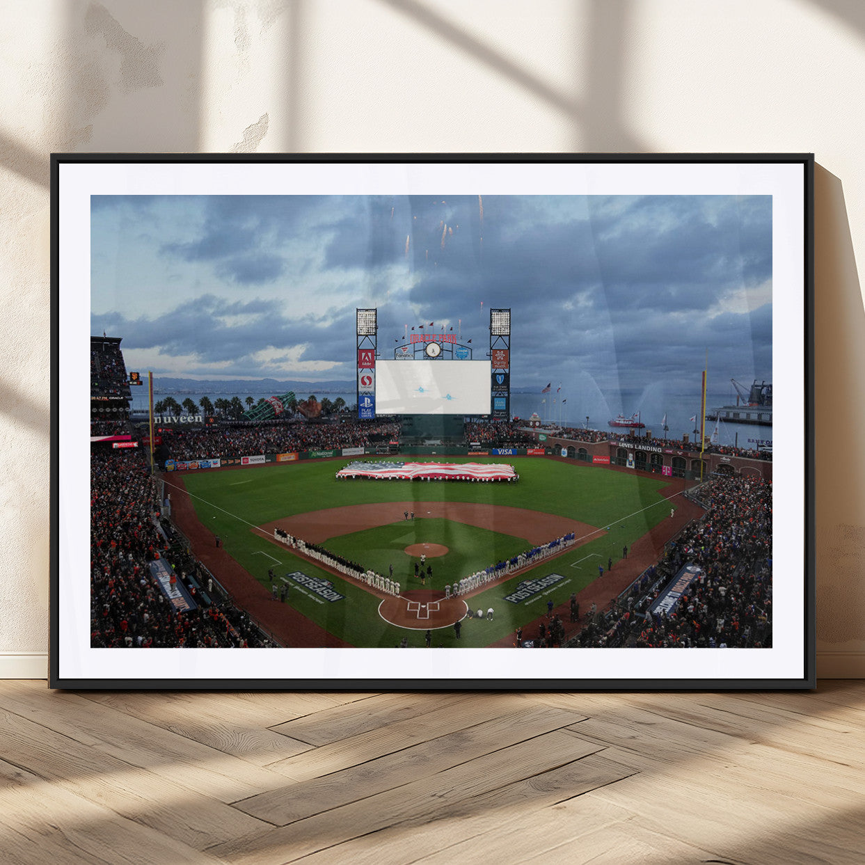 44631-MGC-FP-36x24_Black-Oracle Park San Francisco Giants Wall Art | Oracle Park Stadium Canvas Print| Large Framed Baseball