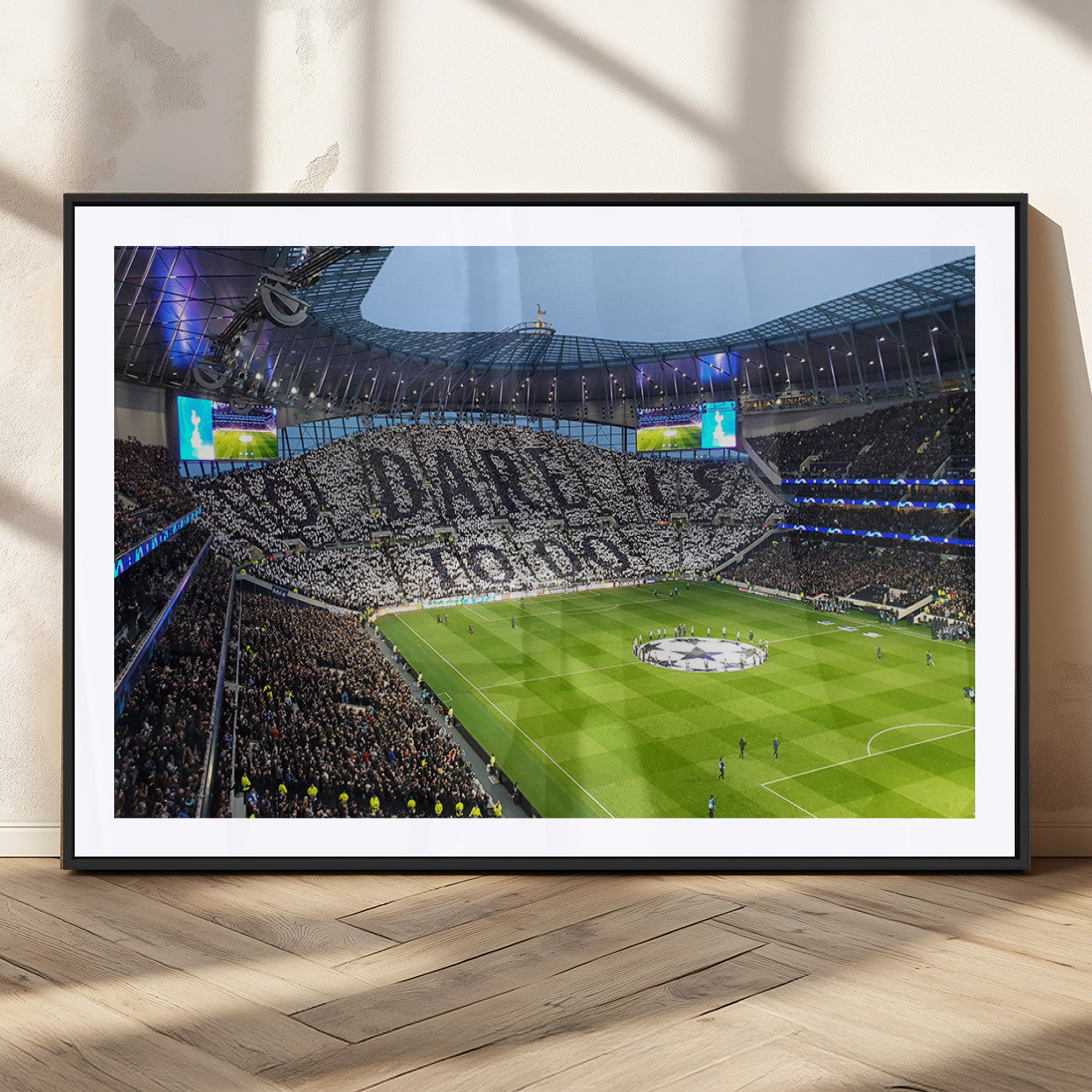 38765-MGC-FP-36x24_Black-Tottenham Hotspur Stadium Canvas Print, Match Day Triple Canvas Wall Art - Premier League Football