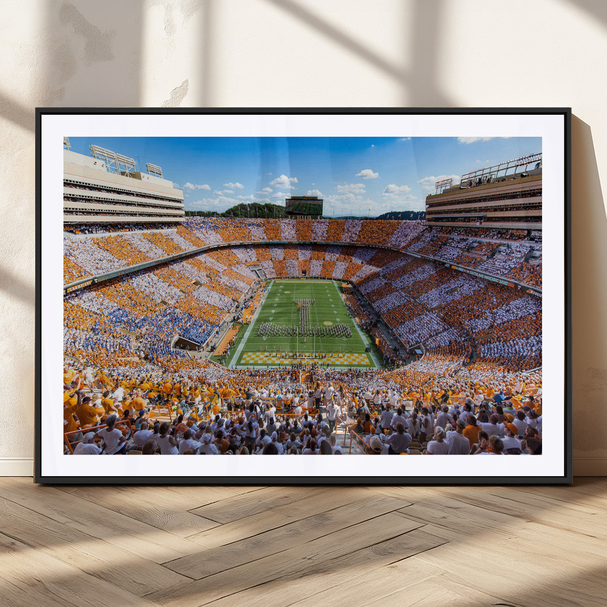 77097951-MGC-FP-36x24 - Tennessee Neyland Stadium Wall Art, Sports Arena Canvas Print, Panoramic Stadium Canvas Artwork for Home, Office
