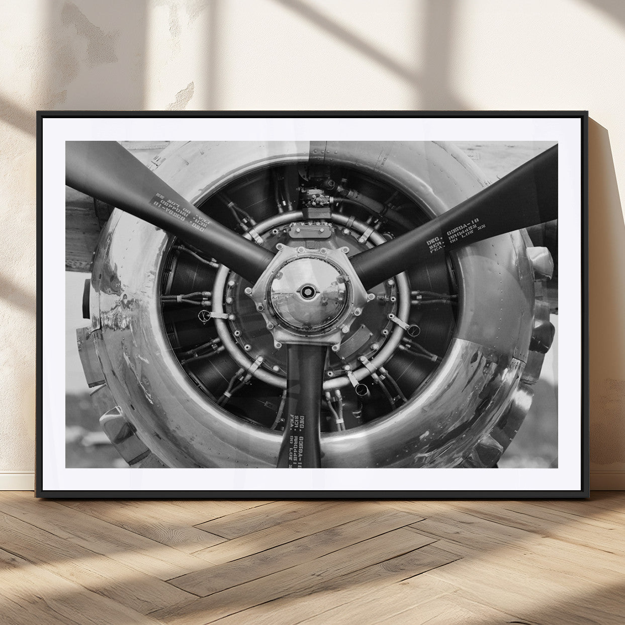 28132-MGC-FP-36x24_Black-Vintage Airplane Wall Art Canvas Print