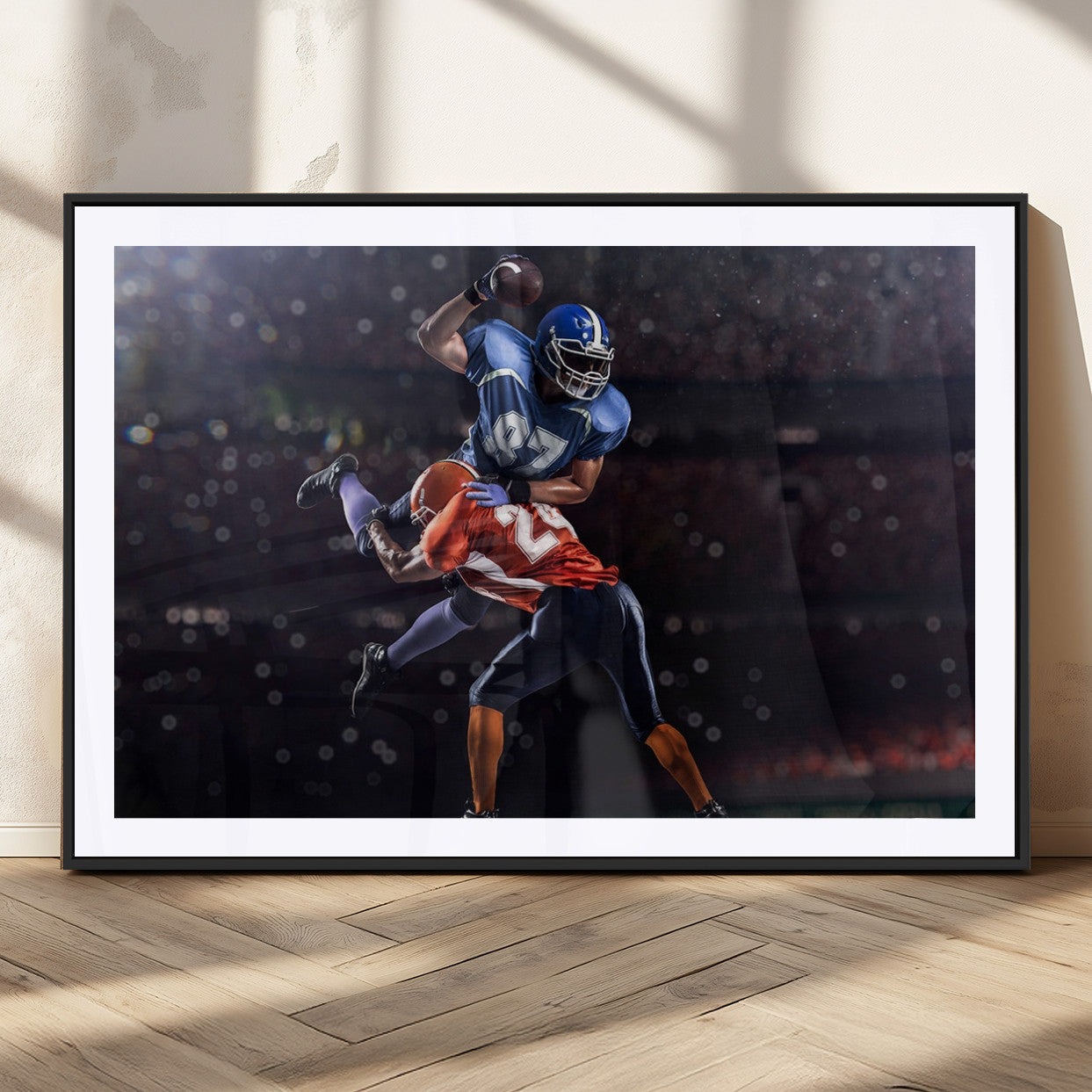 76491-MGV-CV-36X24-American Football Wall Art Canvas Print, Stadium Sport Wall Art Print