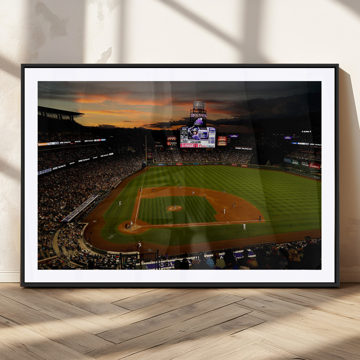 57060-MGC-FP-36x24_Black-Colorado Rockies Coors Field Wall Art Canvas Print - MLB Baseball Stadium