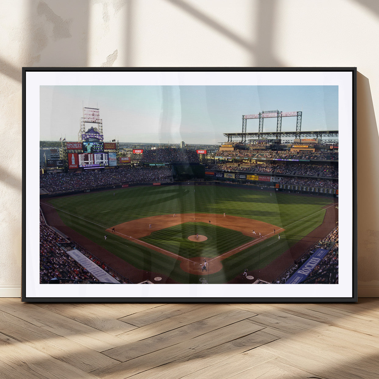 21638-MGC-FP-36x24_Black-Colorado Rockies Coors Field Wall Art Canvas Print - MLB Baseball Stadium