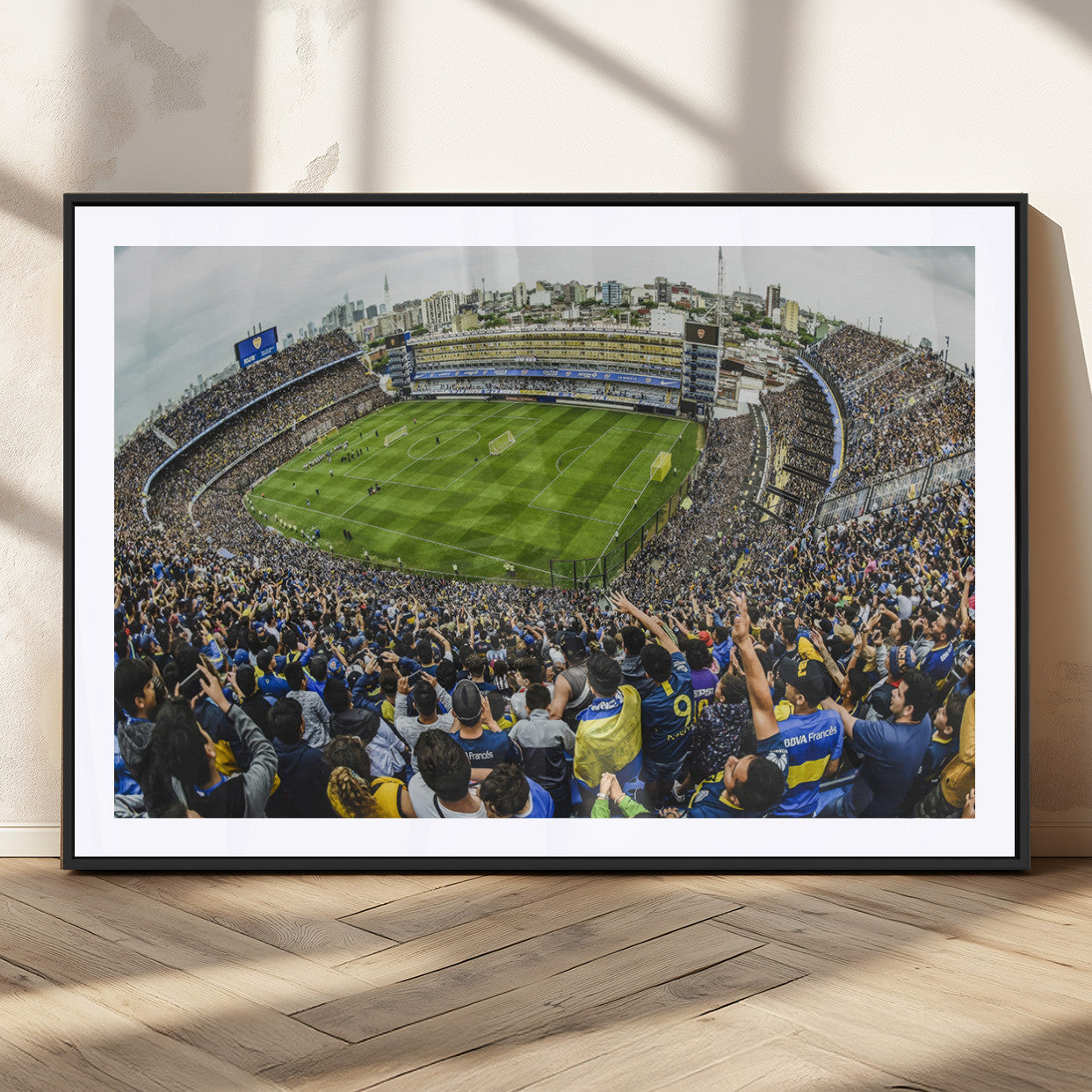 63839-MGC-FP-36x24_Black-Boca Juniors Soccer Team Print Wall Art - Buenos Aires Bombonera Stadium Canvas Print