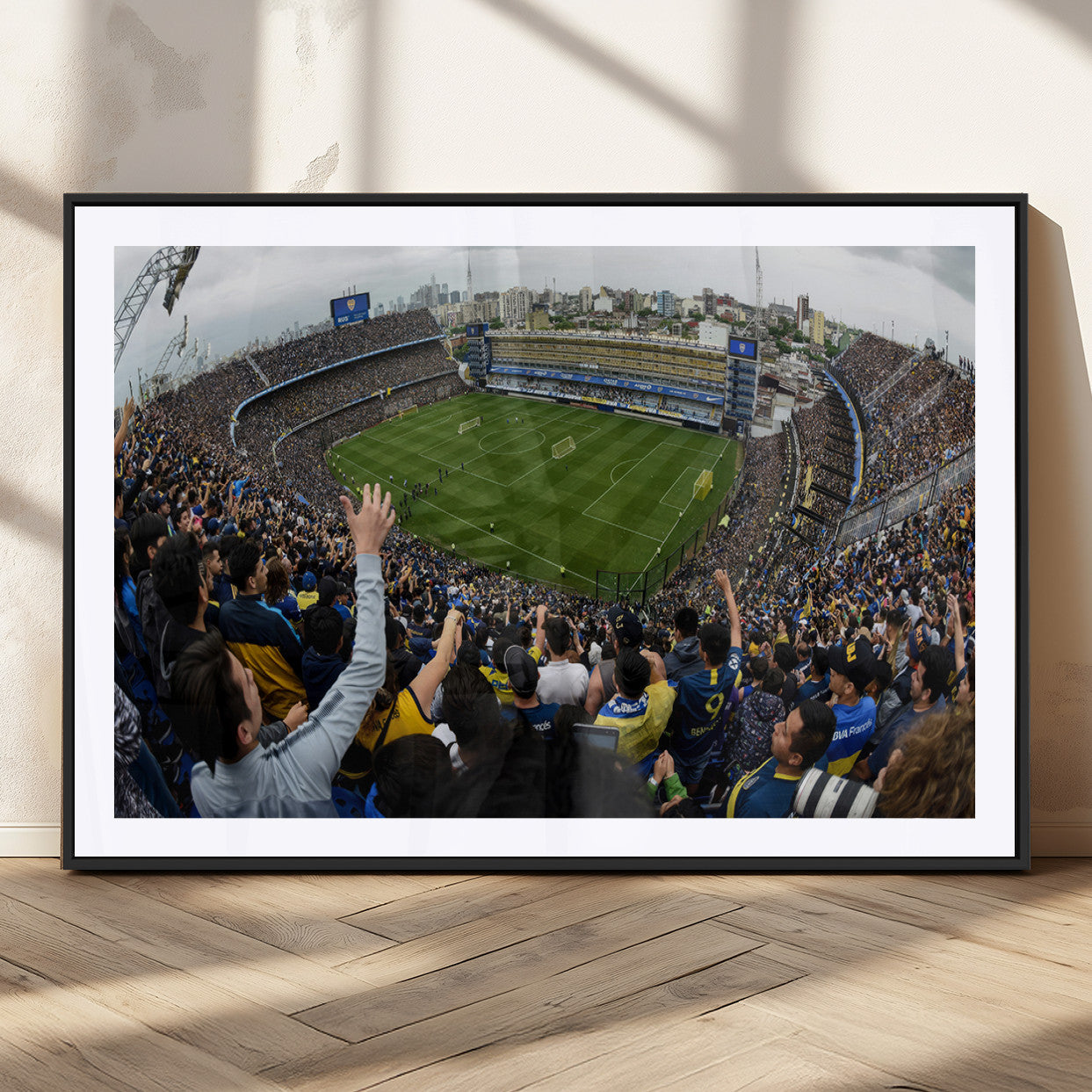 23173-MGC-FP-36x24_Black-Boca Juniors Soccer Team Print - Buenos Aires Bombonera Stadium Wall Art Canvas Print