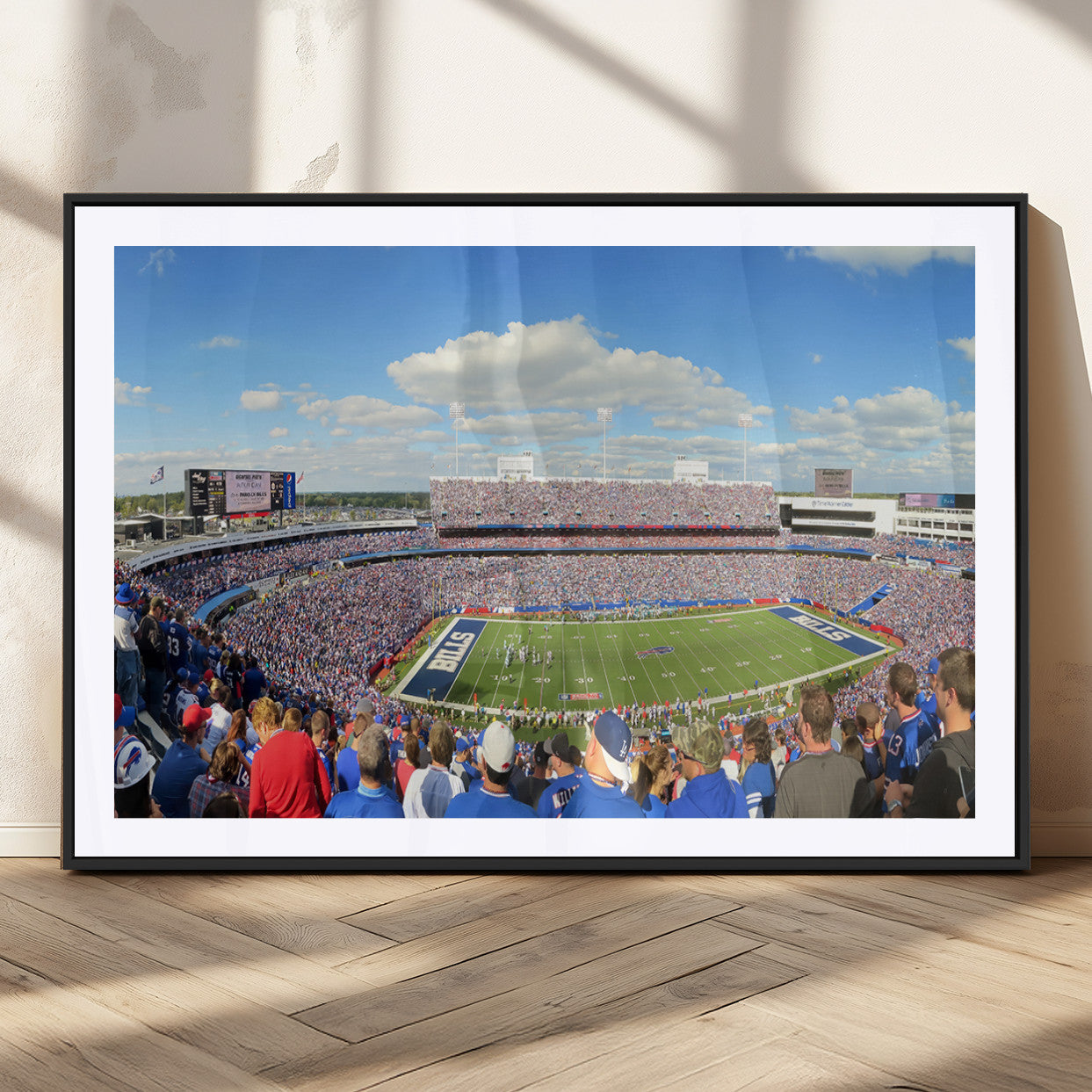 35302-MGC-FP-36x24_Black-Buffalo Bills NFL Football Team Print - Buffalo Highmark Stadium Wall Art Canvas Print