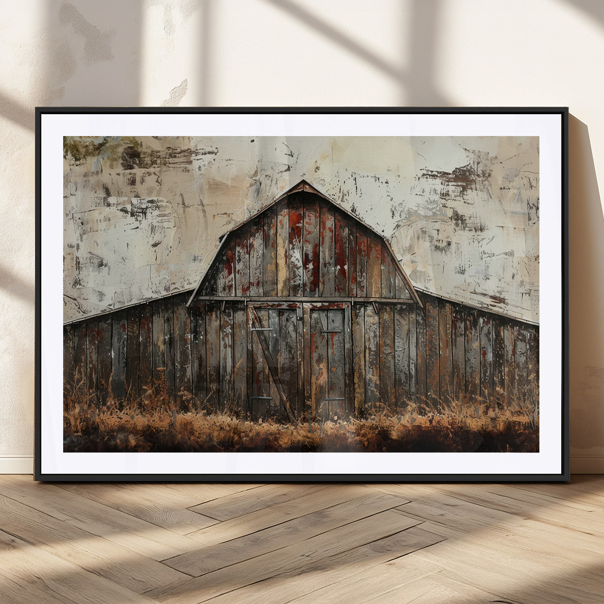 94486-MGC-FP-36x24_Black-Rustic Barn Wall Art | Farmhouse Wall Decor Canvas Print | Ready to Hang Barn Decor for Cabin or