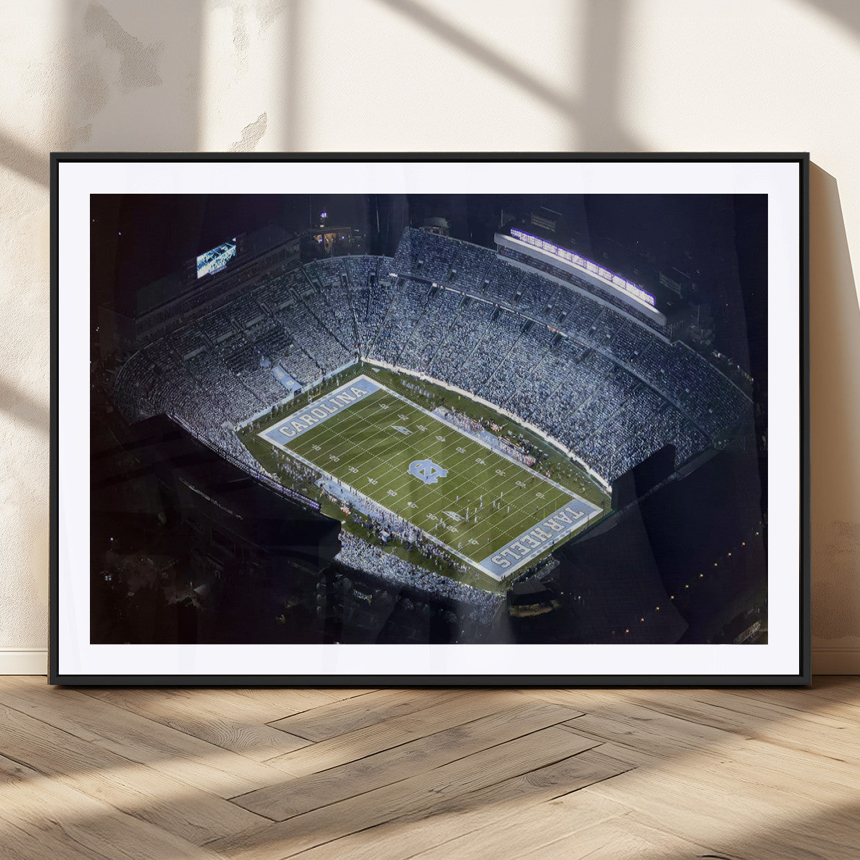 88375-MGV-CV-36X24-University of North Carolina Tar Heels Football Team Print - Chapel Hill Kenan Memorial Stadium