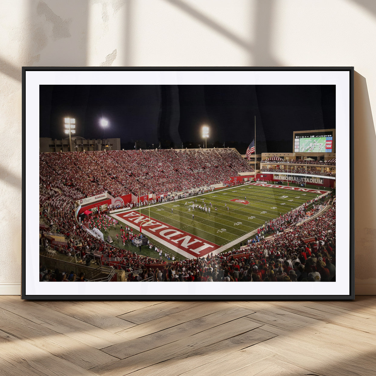 82748-MGC-FP-36x24_Black-Indiana University Hoosiers Football Team Print Canvas