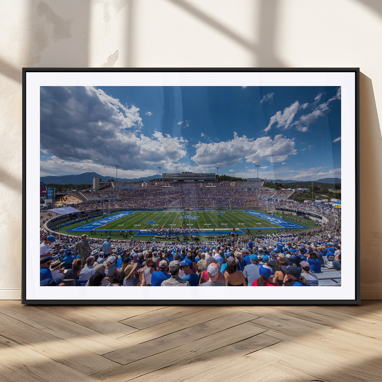 59281-MGC-FP-36x24_Black-Air Force Falcons Football Team Print - Colorado Springs Falcon Stadium Wall Art Canvas Print