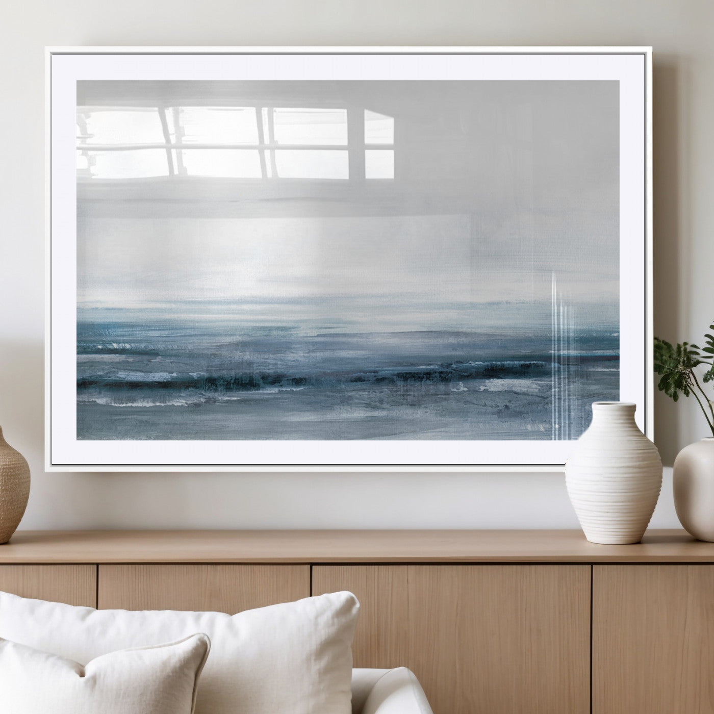 65702-MGV-CV-36X24-Blue Ocean Abstract Artwork Wall Art Canvas Print