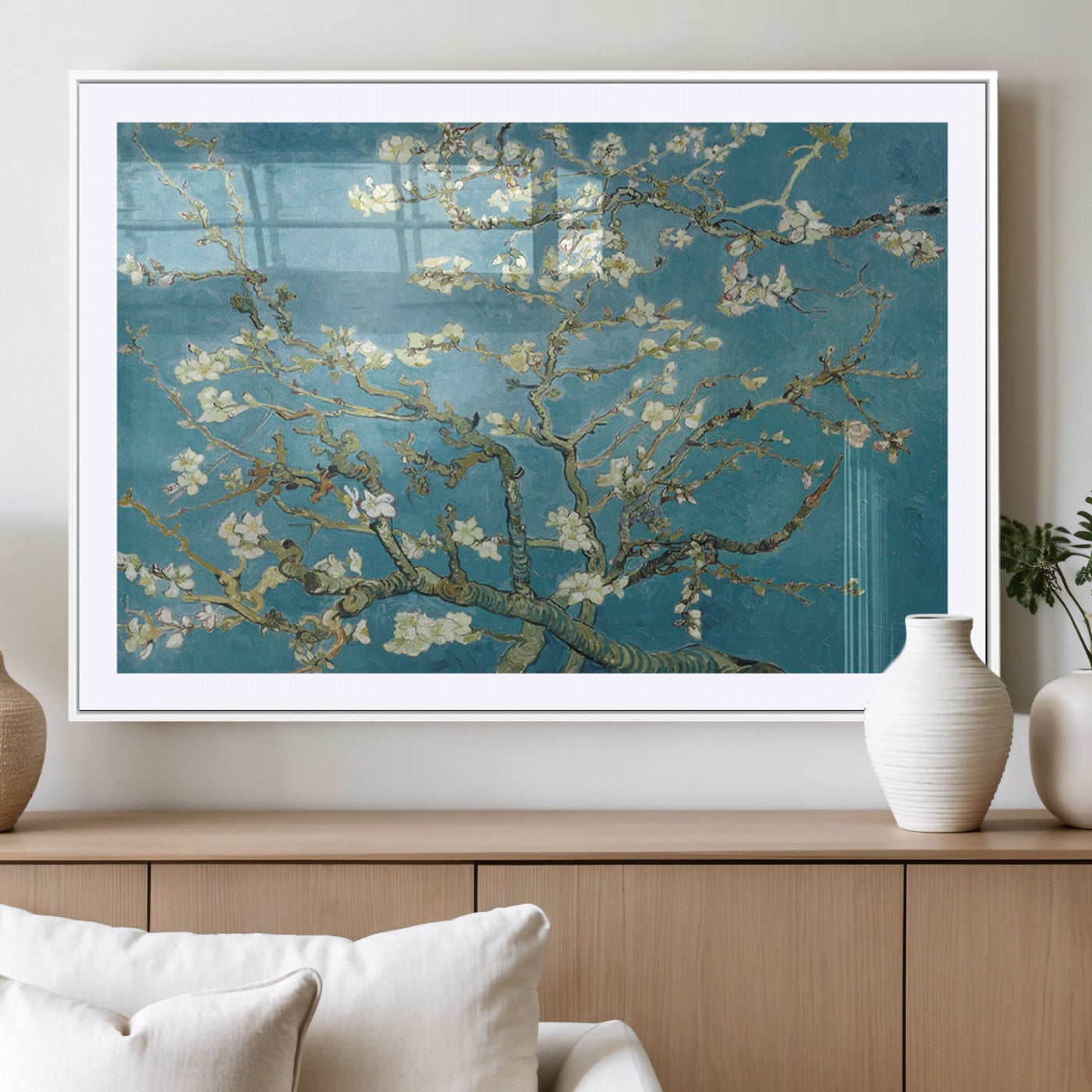 65607-MGV-CV-36X24-Vincent Van Gogh's Almond Blossom Abstract Wall Art Canvas, Van Gogh Almond Blossom Canvas Print