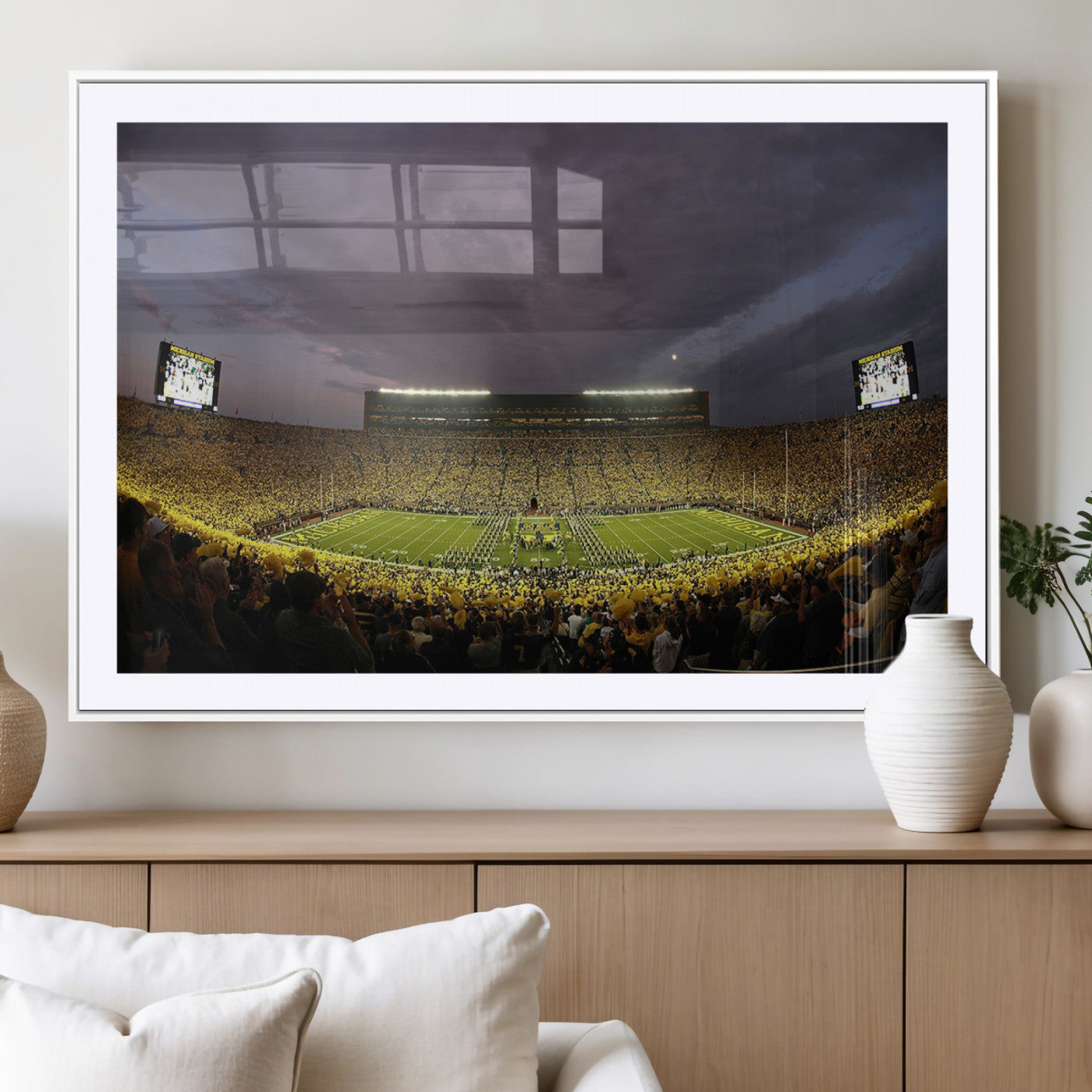 72404-MGV-CV-36X24-Michigan Wolverines Print - Michigan Stadium Wall Art Canvas Print