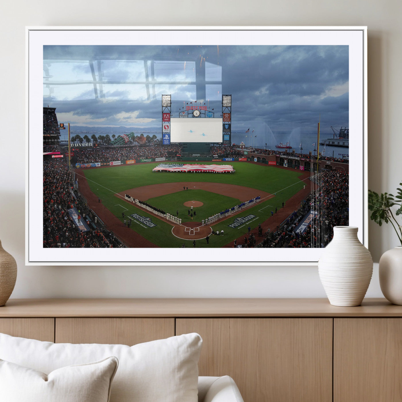 44631-MGV-CV-36X24-Oracle Park San Francisco Giants Wall Art | Oracle Park Stadium Canvas Print| Large Framed Baseball