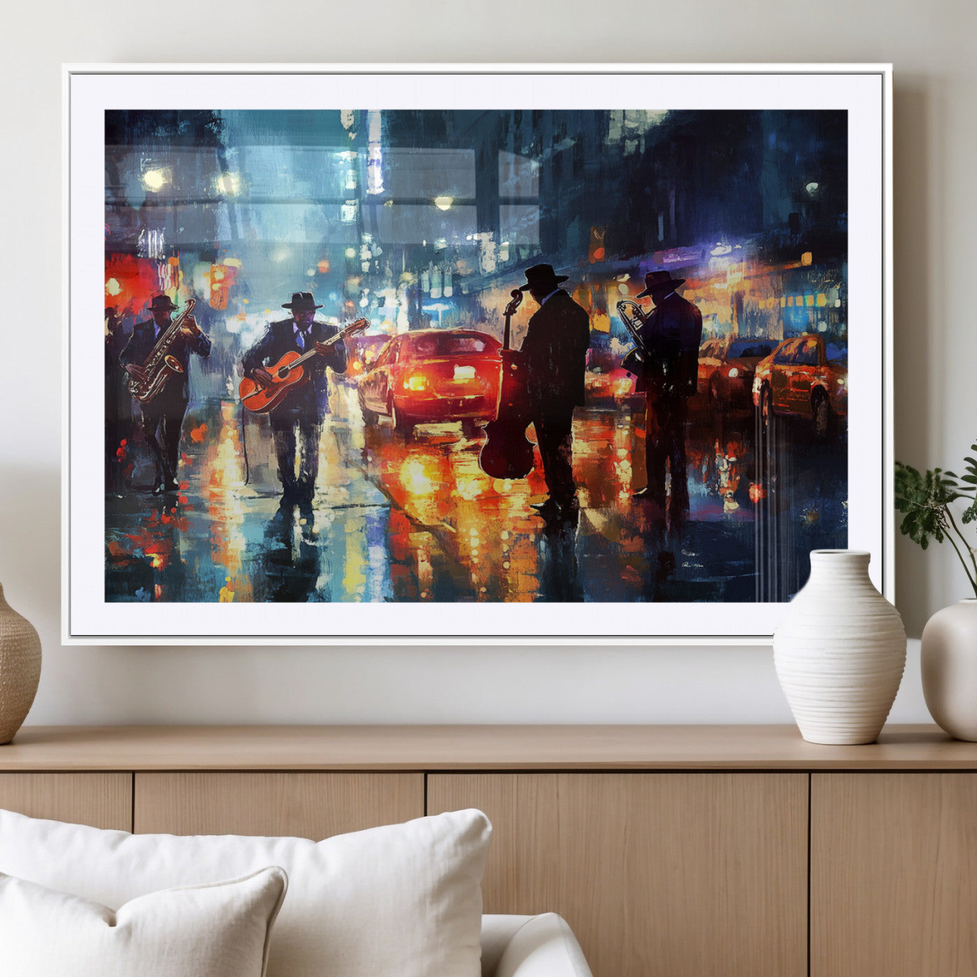 -African American Jazz Canvas - Abstract Music Wall Art Print - Abstract Jazz Wall Art Framed Prints