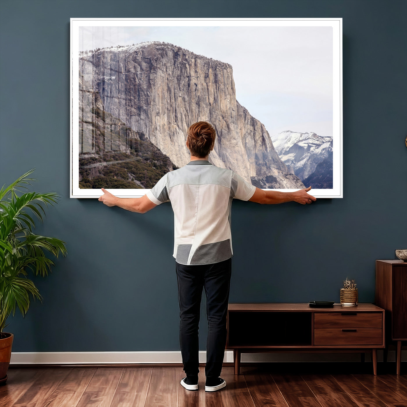 74506434-MGV-CV-36X24 - El Capitan Yosemite Mountain Wall Art – Yosemite Cliff Canvas Print, Rugged Terrain and Timeless Wilderness Decor for Office, Living Room or Cabin