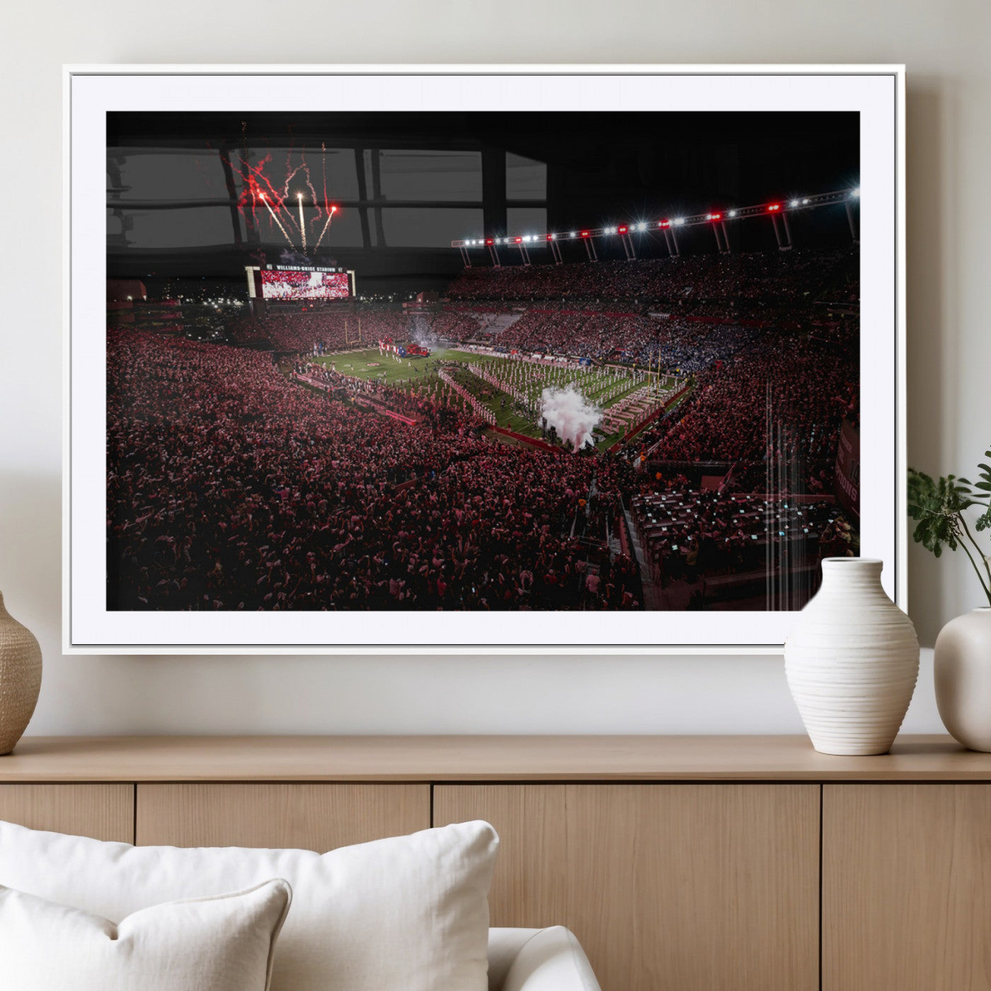 60690191-MGC-FP-36x24 - William Brice Stadium Wall Art Print – Baseball Game Room Artwork Print for Basement Dorm, Home, Office