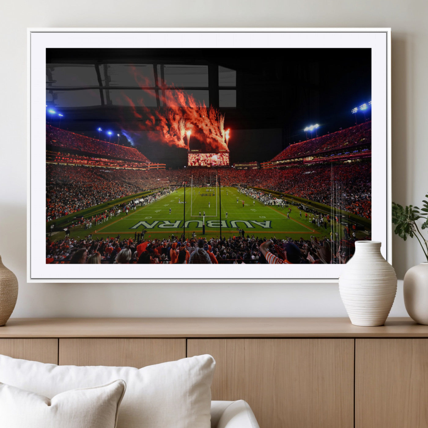 59046876-MGC-FP-36x24_White-Jordan-Hare Stadium Wall Art Canvas Print, Football Stadium Aerial View, College Sports Art for Man Cave or Game Room (Copy)