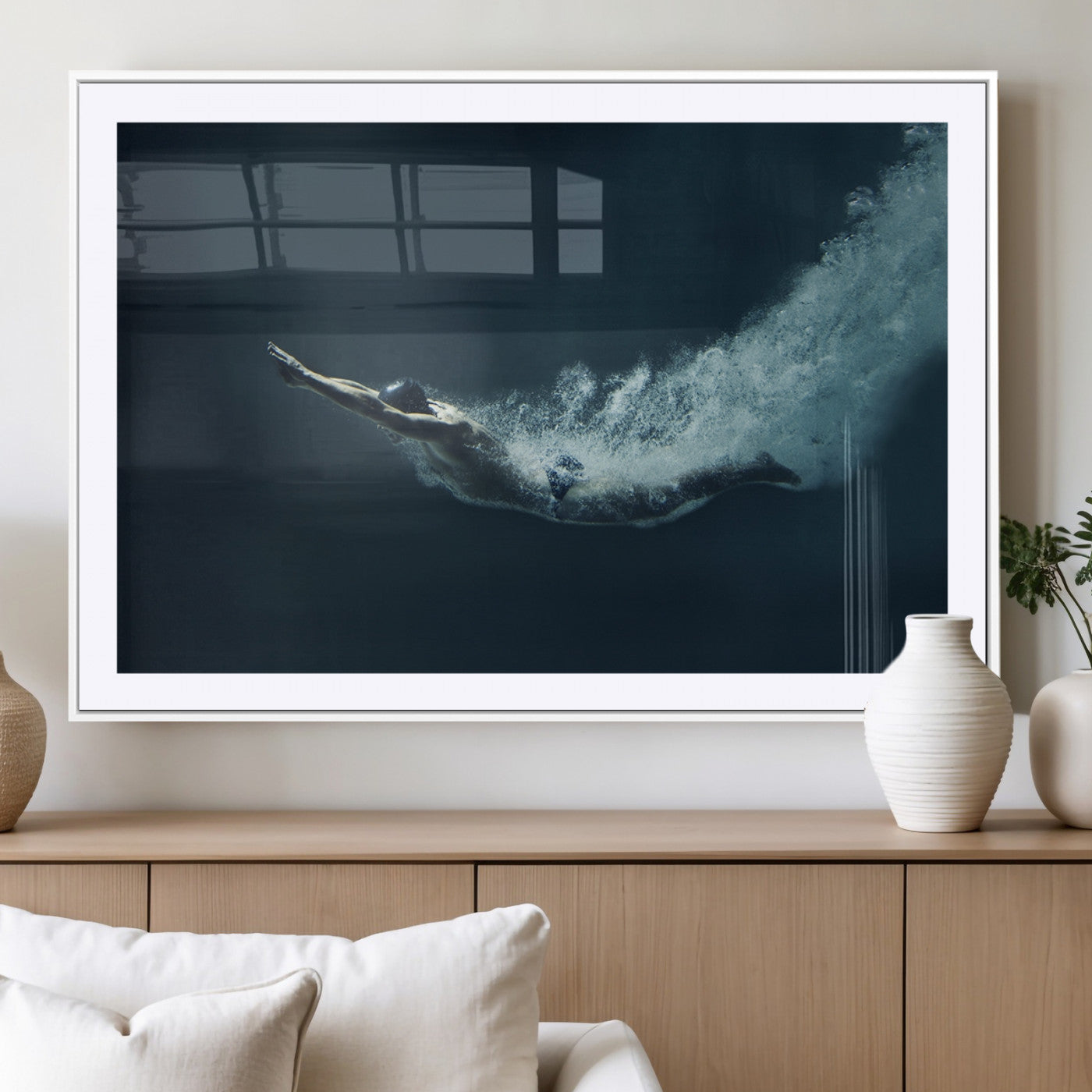 48463-MGV-CV-36X24-Swimmer Wall Art Canvas Print