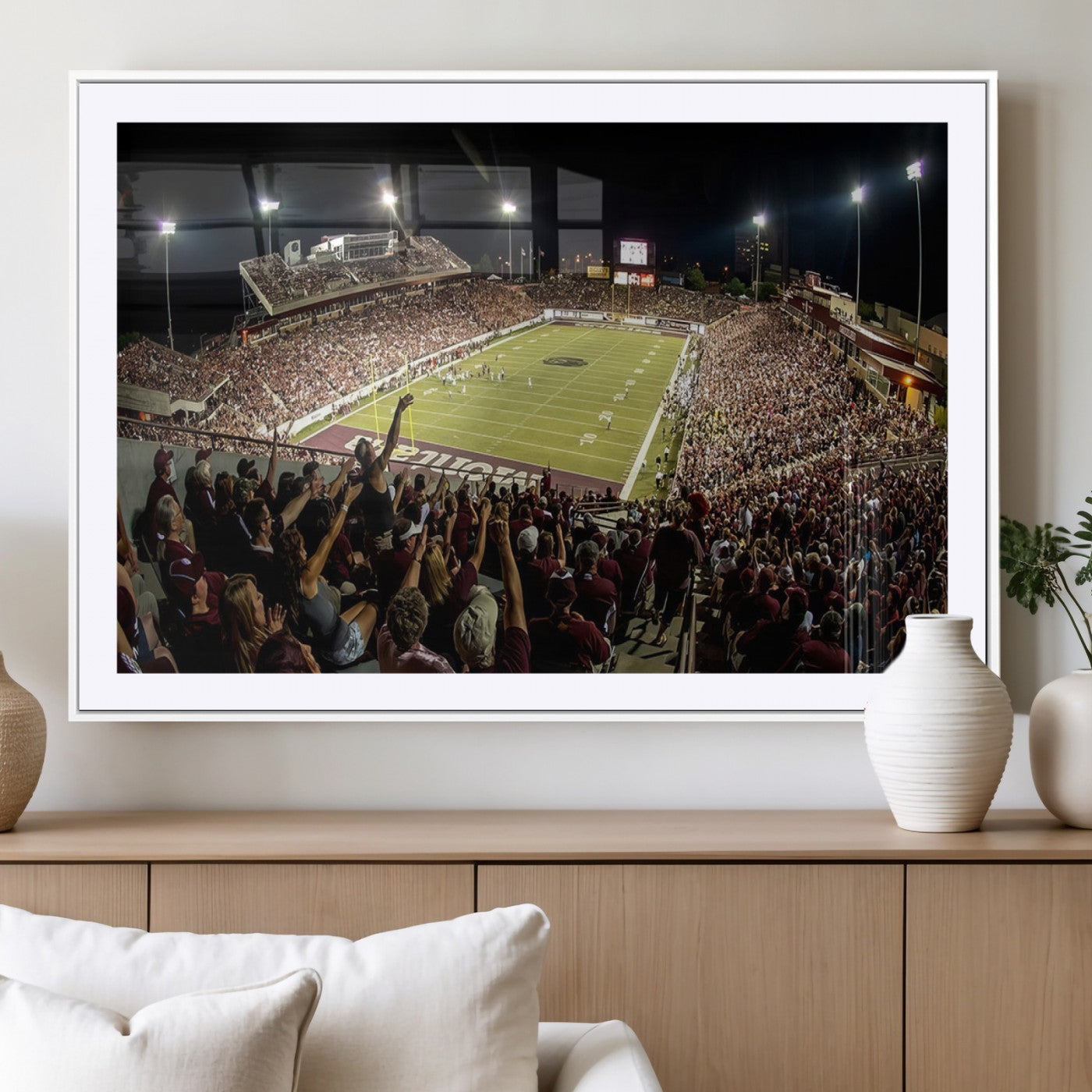 94126-MGC-FP-36x24_White-Washington-Grizzly Stadium Canvas Print, American Football Wall Art Canvas Print, Stadium Sport Wall