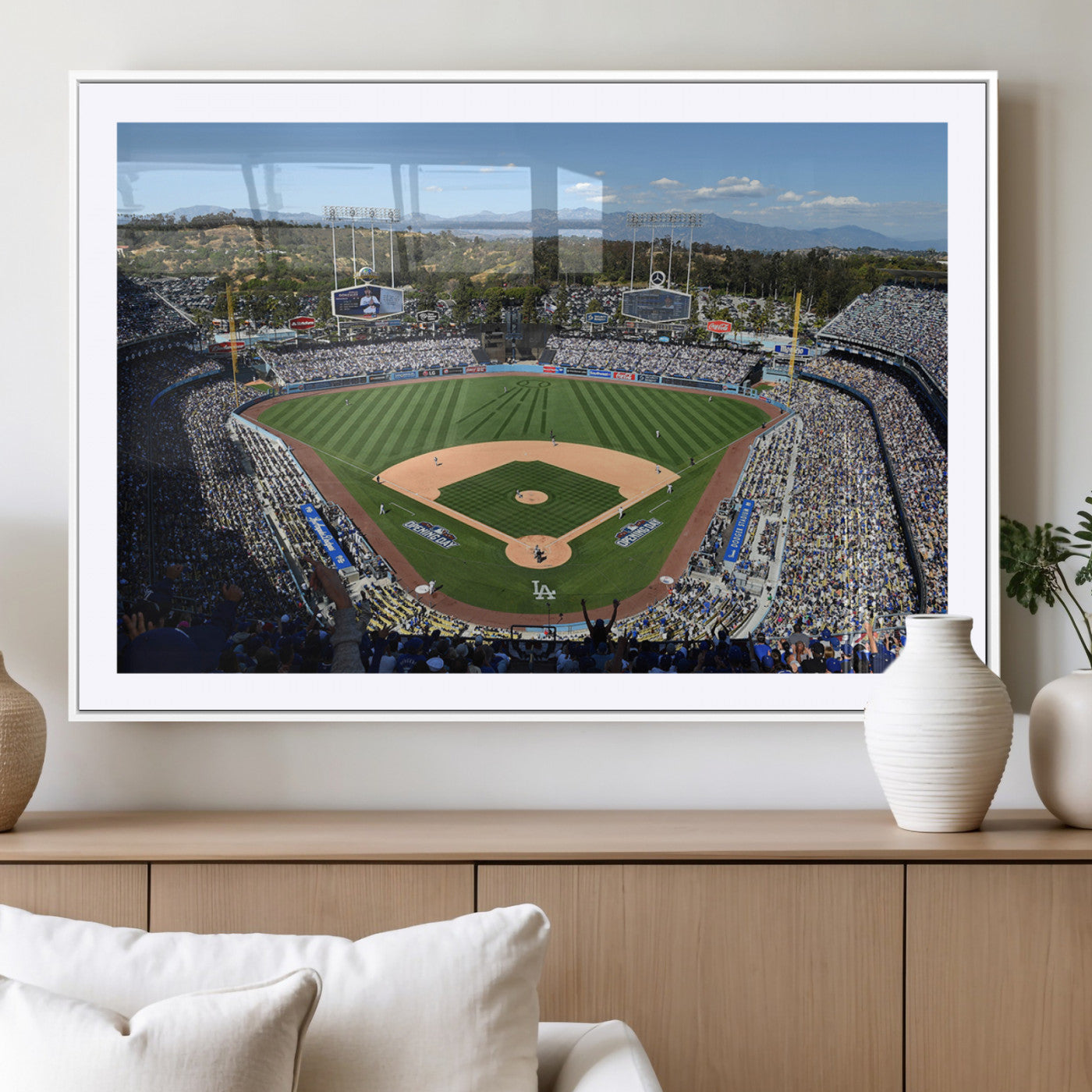 -Los Angeles Dodgers Dodger Stadium Wall Art Canvas Print - MLB Baseball Stadium Wall Art Canvas
