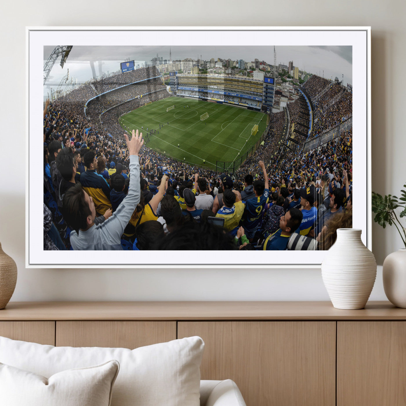 23173-MGV-CV-36X24-Boca Juniors Soccer Team Print - Buenos Aires Bombonera Stadium Wall Art Canvas Print