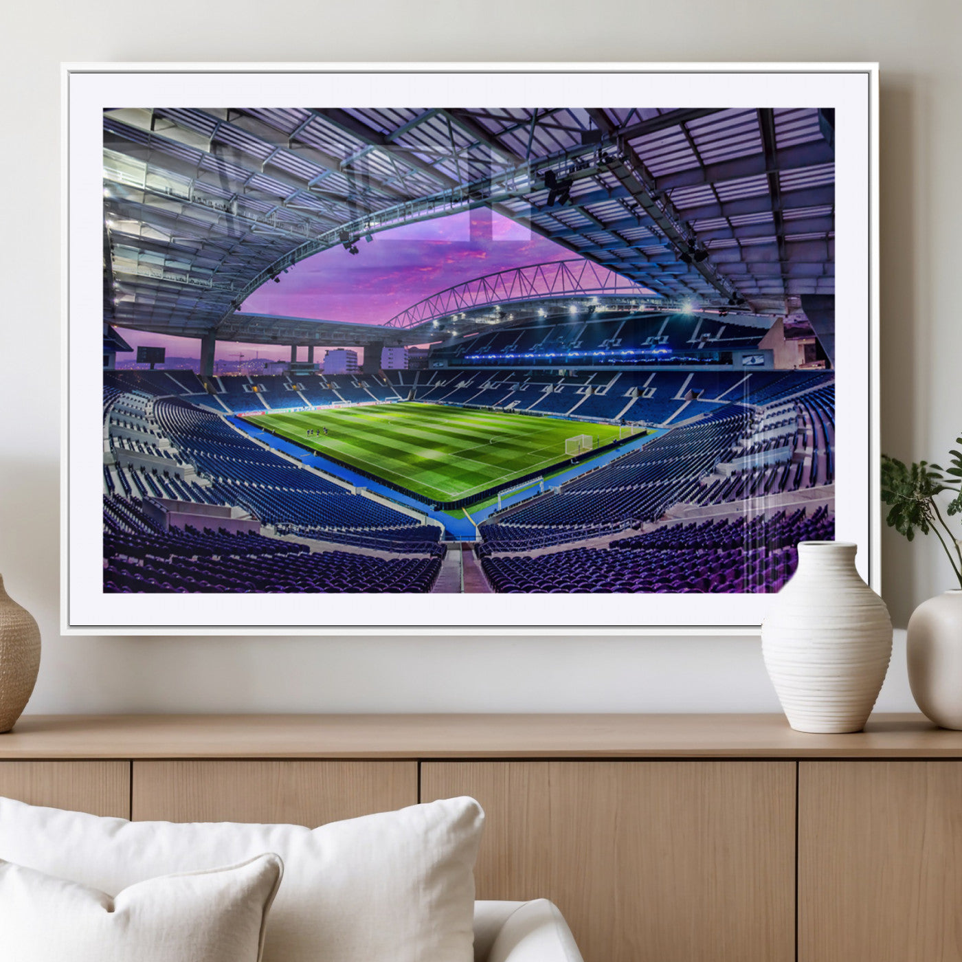 10851-MGC-FP-36x24_White-FC Porto Soccer Team Print Canvas- Dragon Stadium Wall Art Canvas Print