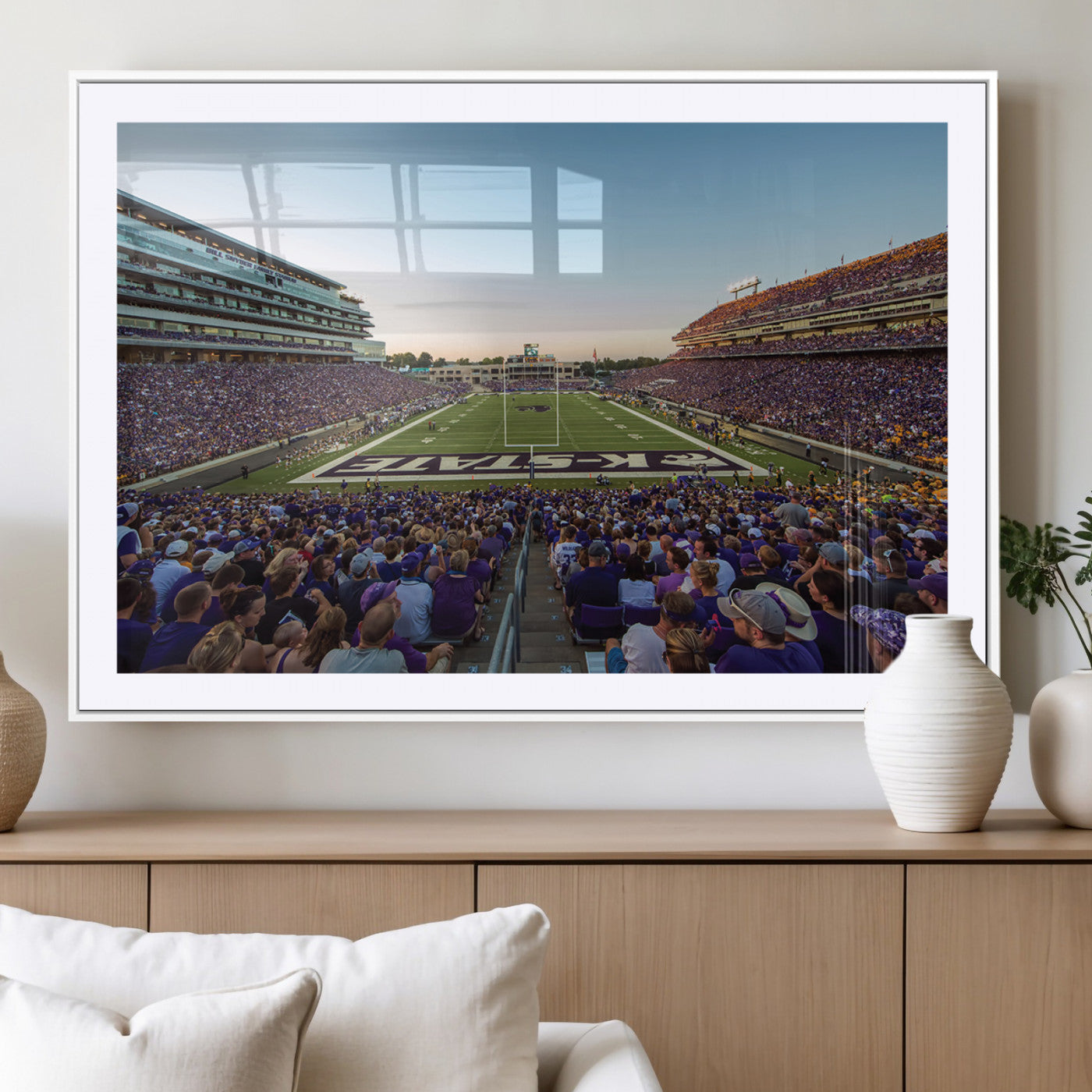82792-MGV-CV-36X24-Kansas State University Wildcats Football Team Print - Manhattan Bill Snyder Family Football Stadium
