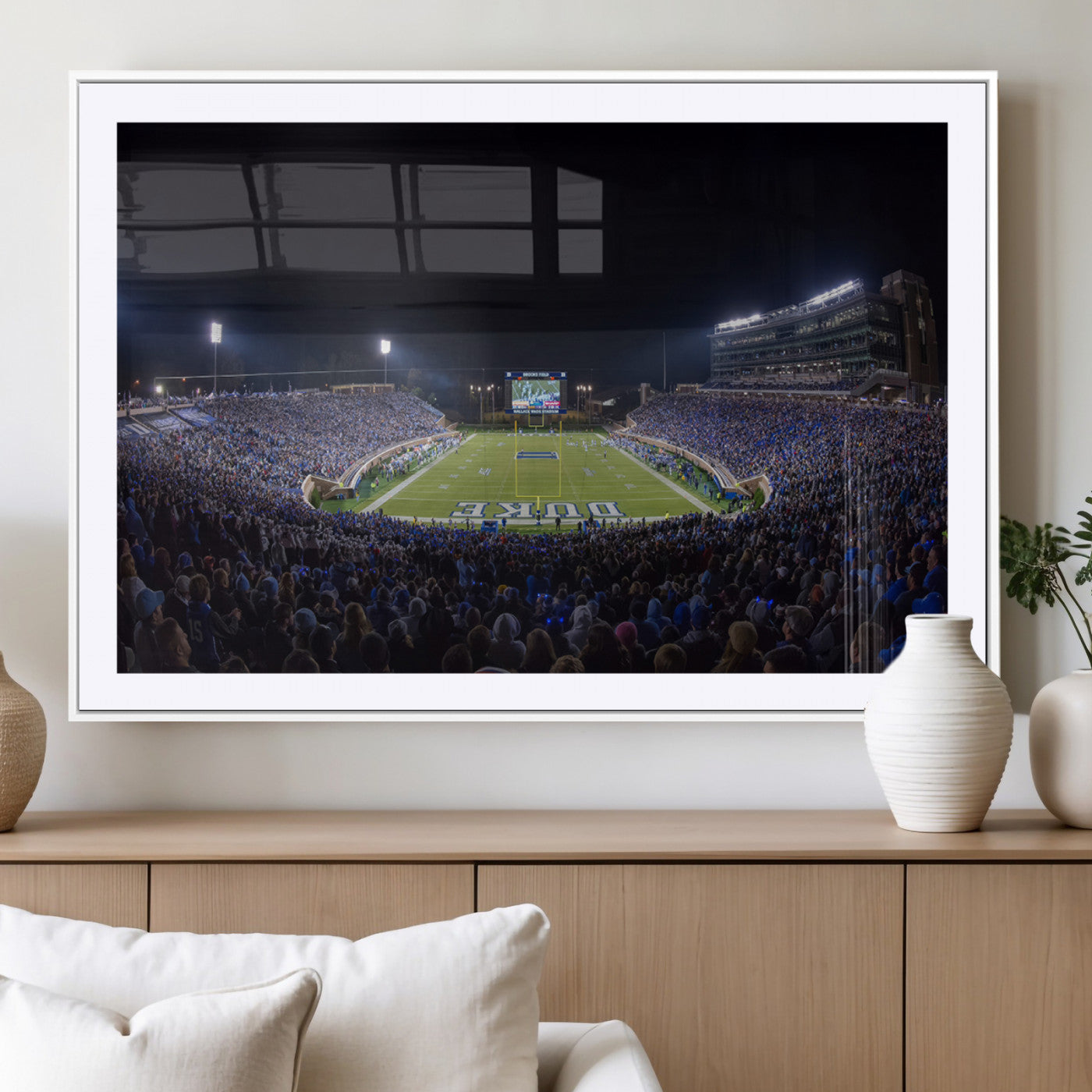 21070-MGV-CV-36X24-Duke University Blue Devils Football Team Print - Durham Wallace Wade Stadium Wall Art Canvas Print