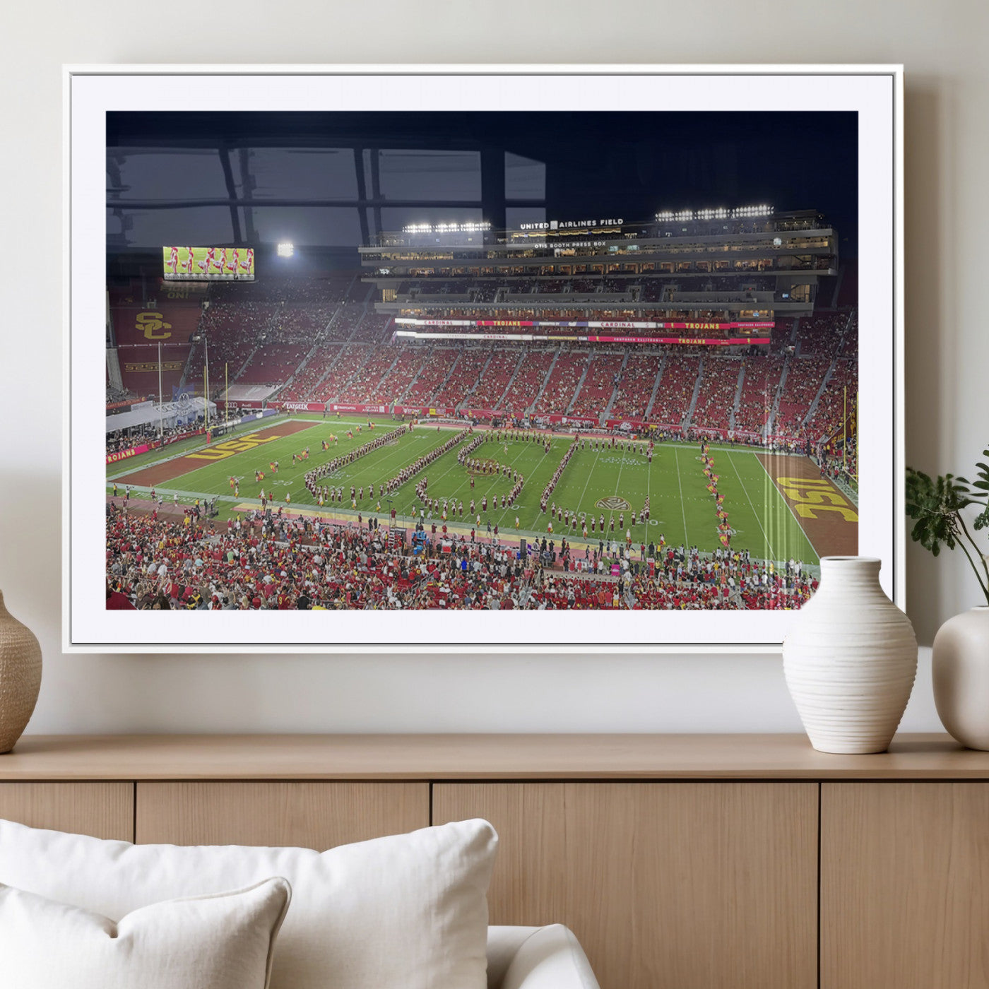-The University of Southern California USC Trojans Football Team Print - Los Angeles Memorial