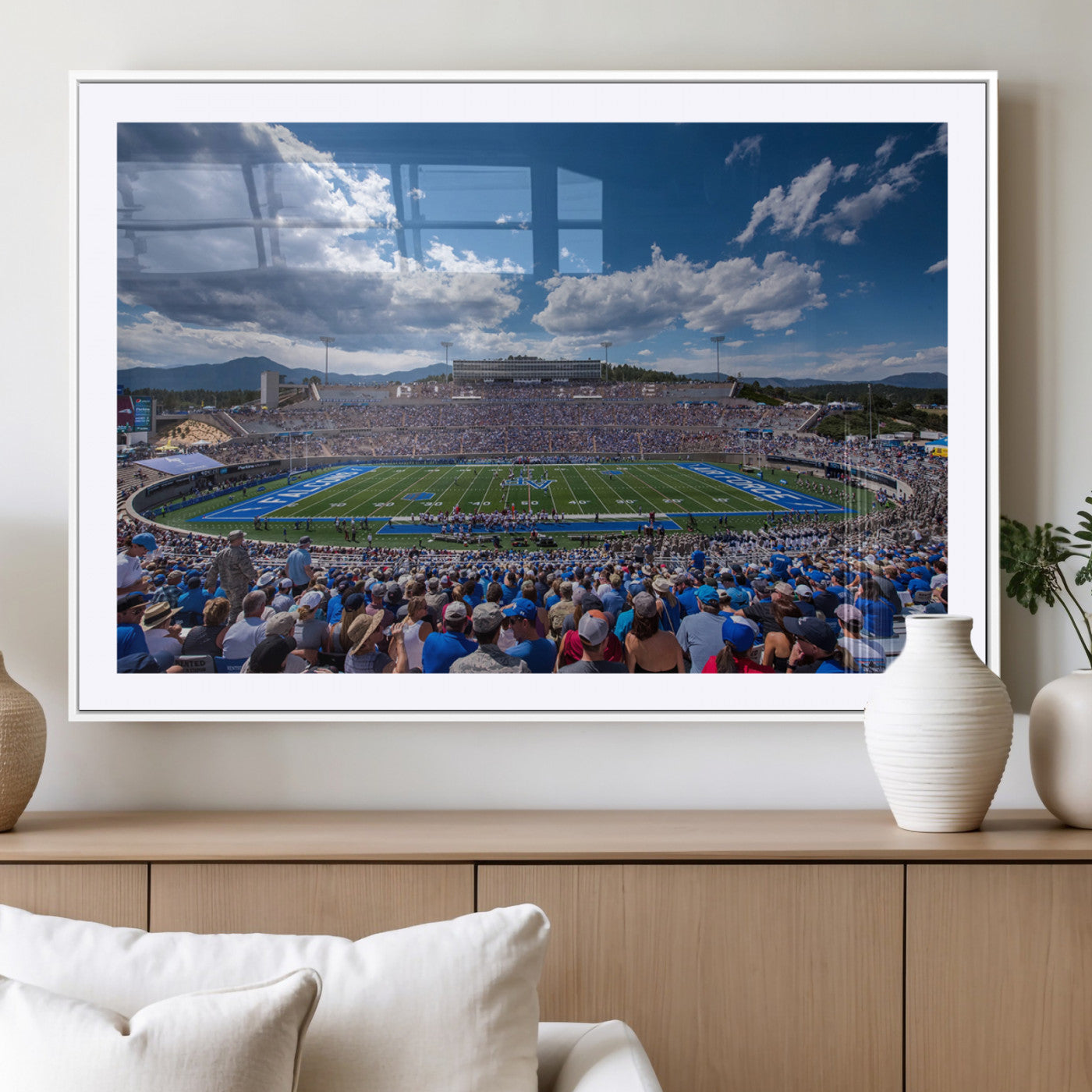59281-MGV-CV-36X24-Air Force Falcons Football Team Print - Colorado Springs Falcon Stadium Wall Art Canvas Print