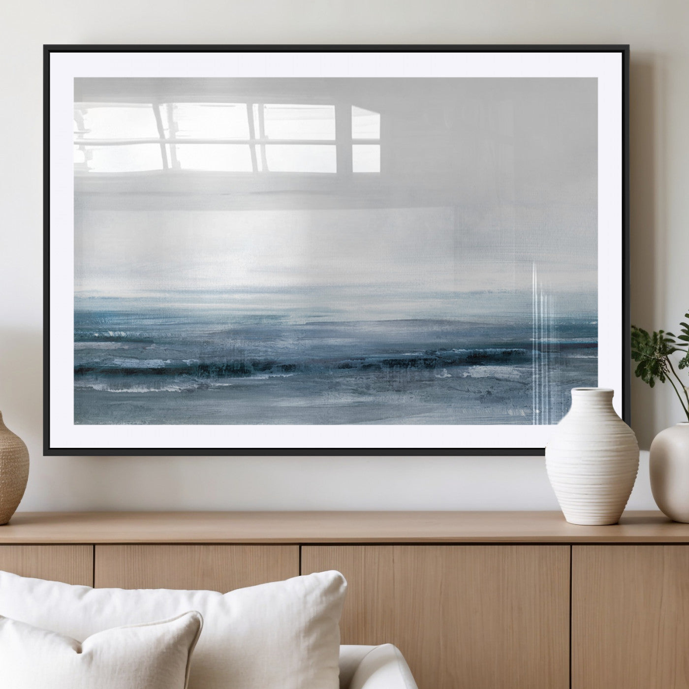 65702-MGV-CV-36X24-Blue Ocean Abstract Artwork Wall Art Canvas Print