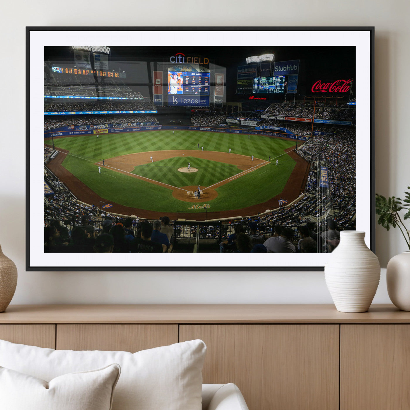 25148-MGV-CV-36X24-Los Angeles Dodgers Baseball Team Print - California Dodger Stadium Wall Art Canvas Print