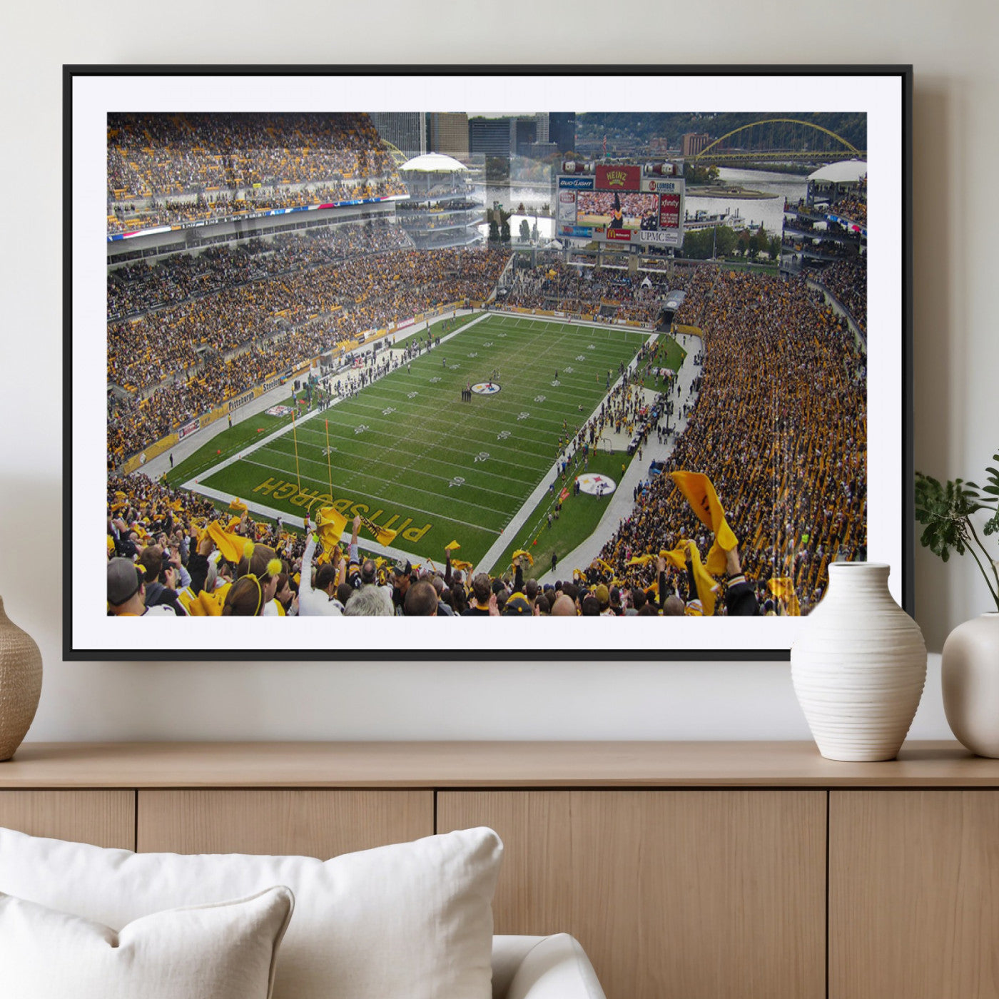 51419-MGC-FP-36x24 - Pittsburgh Steelers Print - Pittsburgh Heinz Field Stadium Wall Art Canvas Print