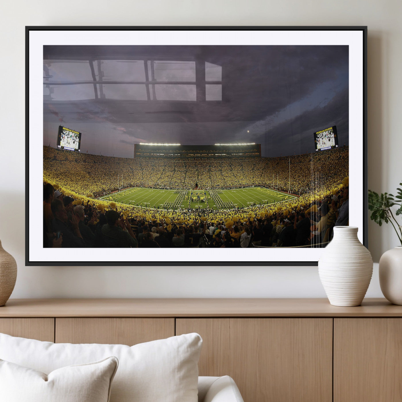 72404-MGV-CV-36X24-Michigan Wolverines Print - Michigan Stadium Wall Art Canvas Print