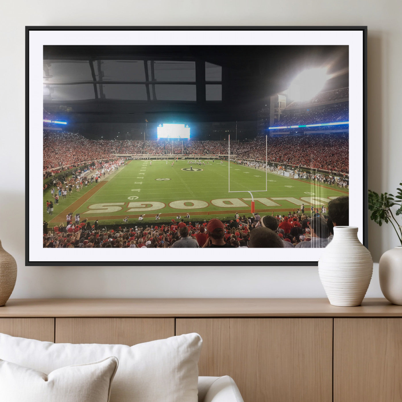 16230786-MGV-CV-36X24-Dooley Stadium Wall Art, Sports Arena Panoramic Canvas Print, Modern Stadium Landscape Artwork for Home, Office