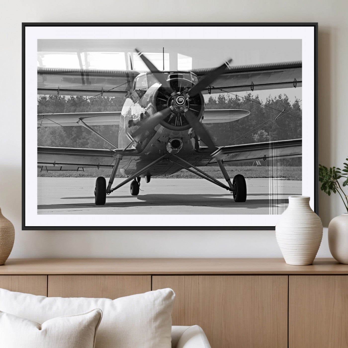 74816-MGC-FP-36x24_Black-Wall Art Old War Plane Canvas Print