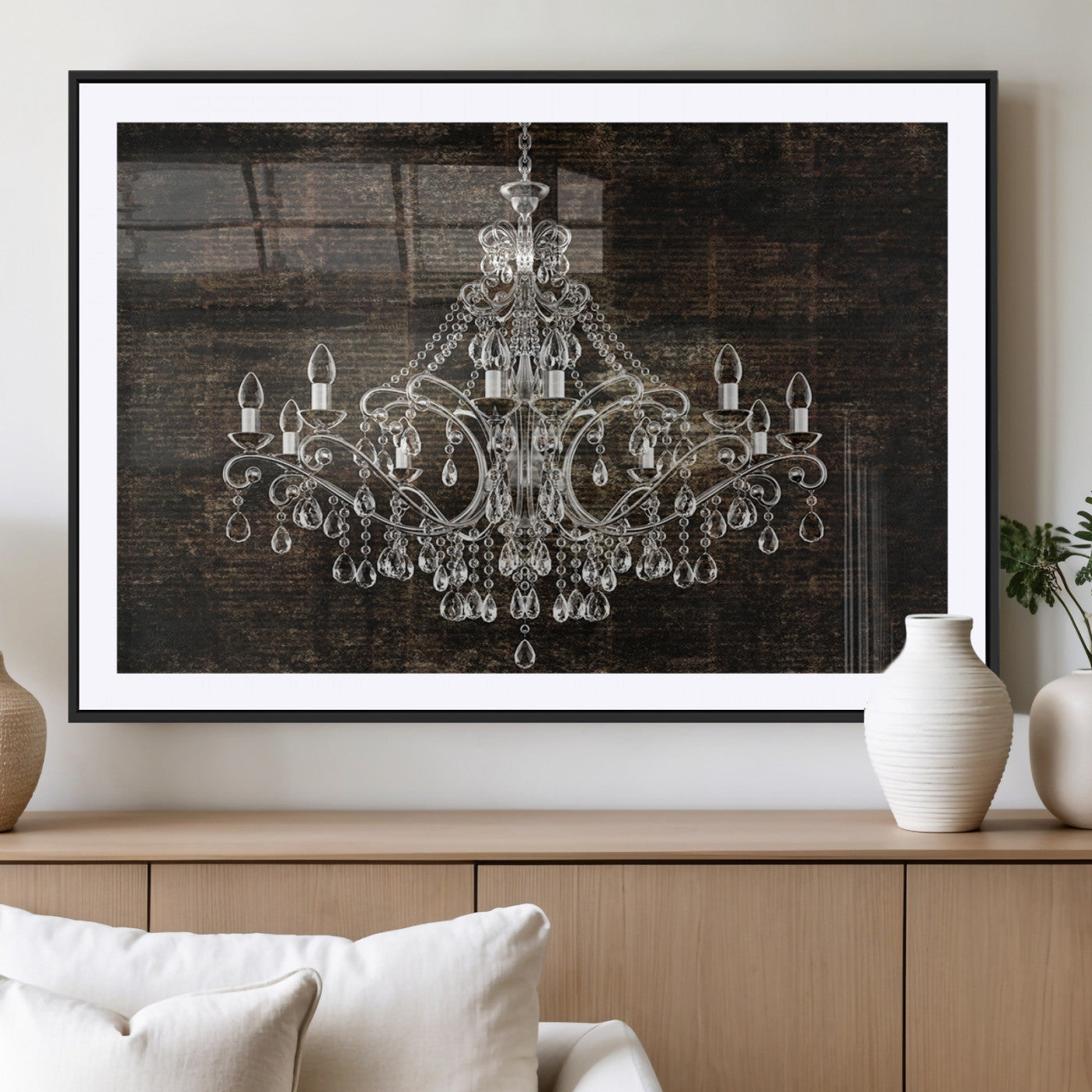 69434-MGC-FP-36x24_Black-Rustic Chandelier Canvas Print