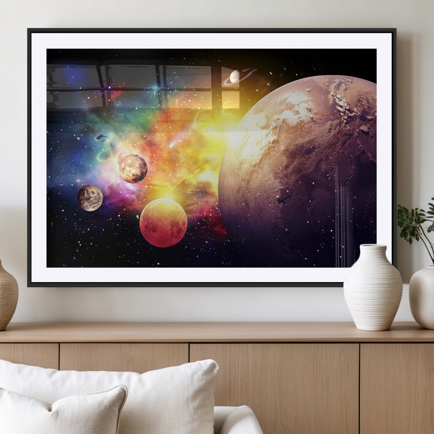 51843-MGC-FP-36x24_Black-Space and Galaxy Canvas Print