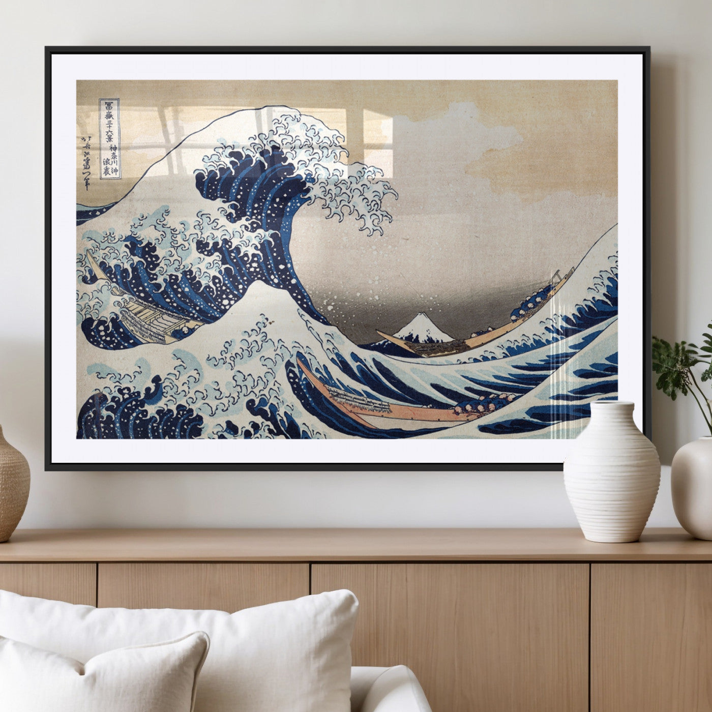 35635-MGV-CV-36X24-Wall Art Kanagawa Canvas Artwork Abstract Print