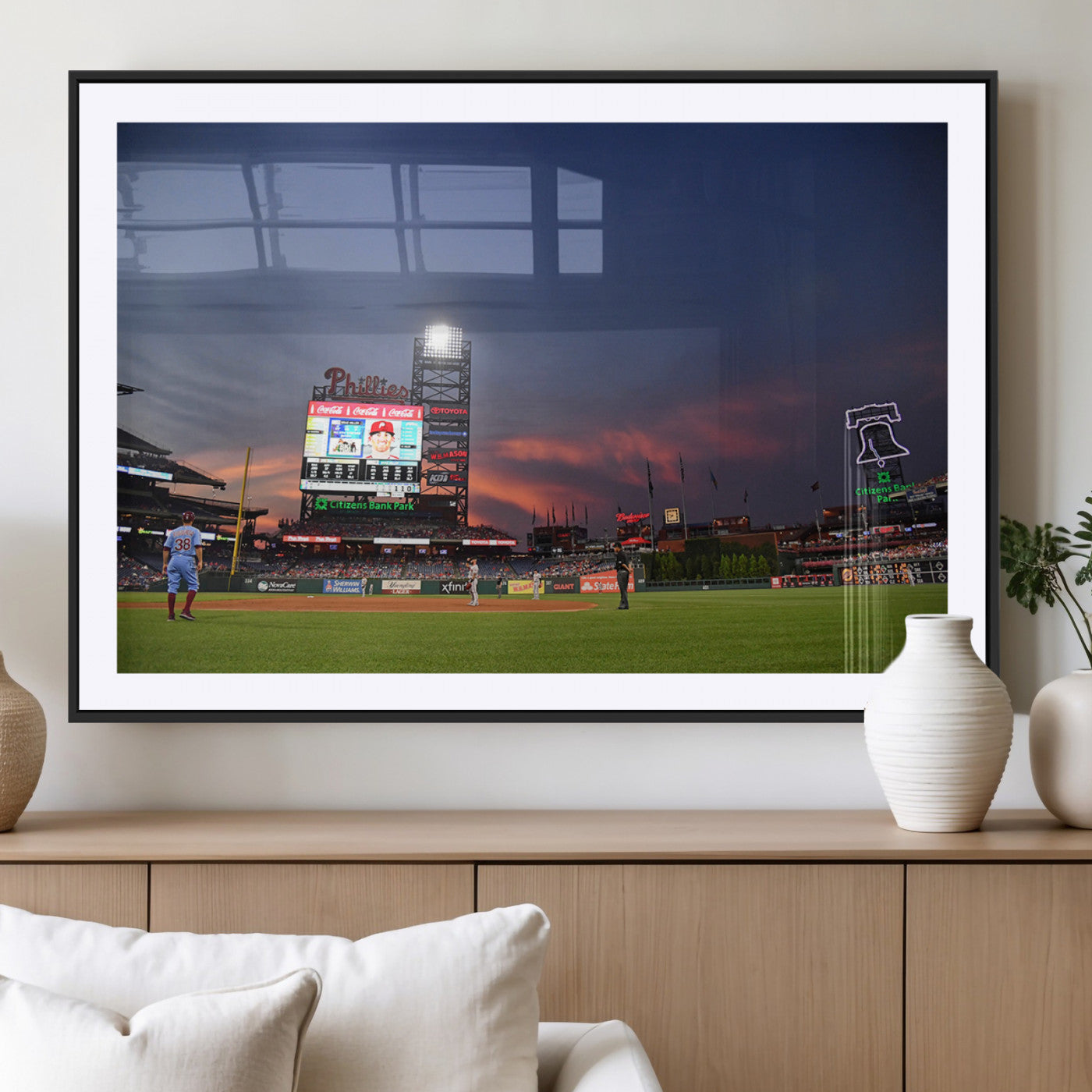 22594-MGV-CV-36X24-Philadelphia Phillies Baseball Print - Philadelphia Citizens Bank Park Stadium Wall Art, Phillies