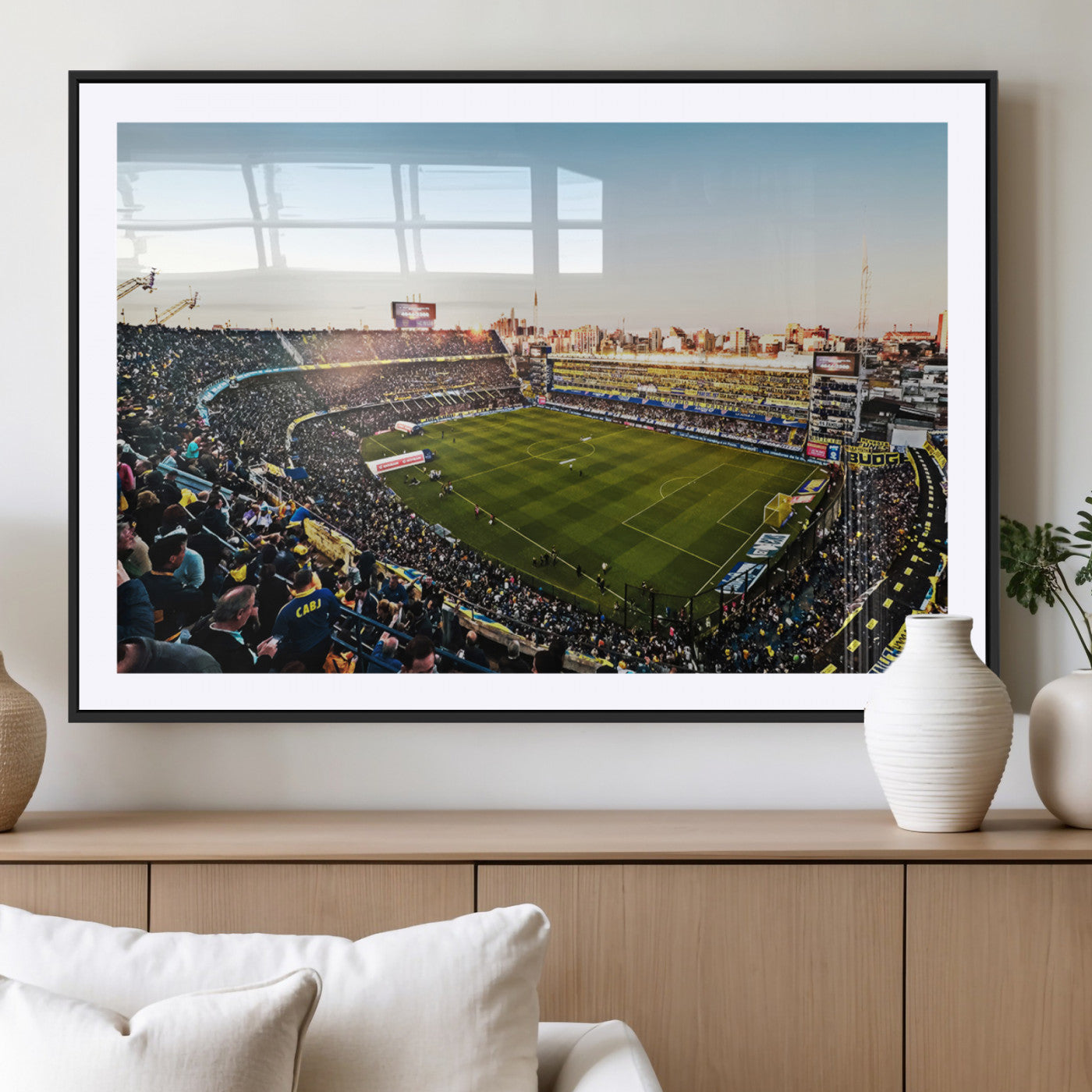 50105-MGC-FP-36x24_Black-Boca Juniors Soccer Team Print - Buenos Aires Bombonera Stadium Wall Art Canvas Print