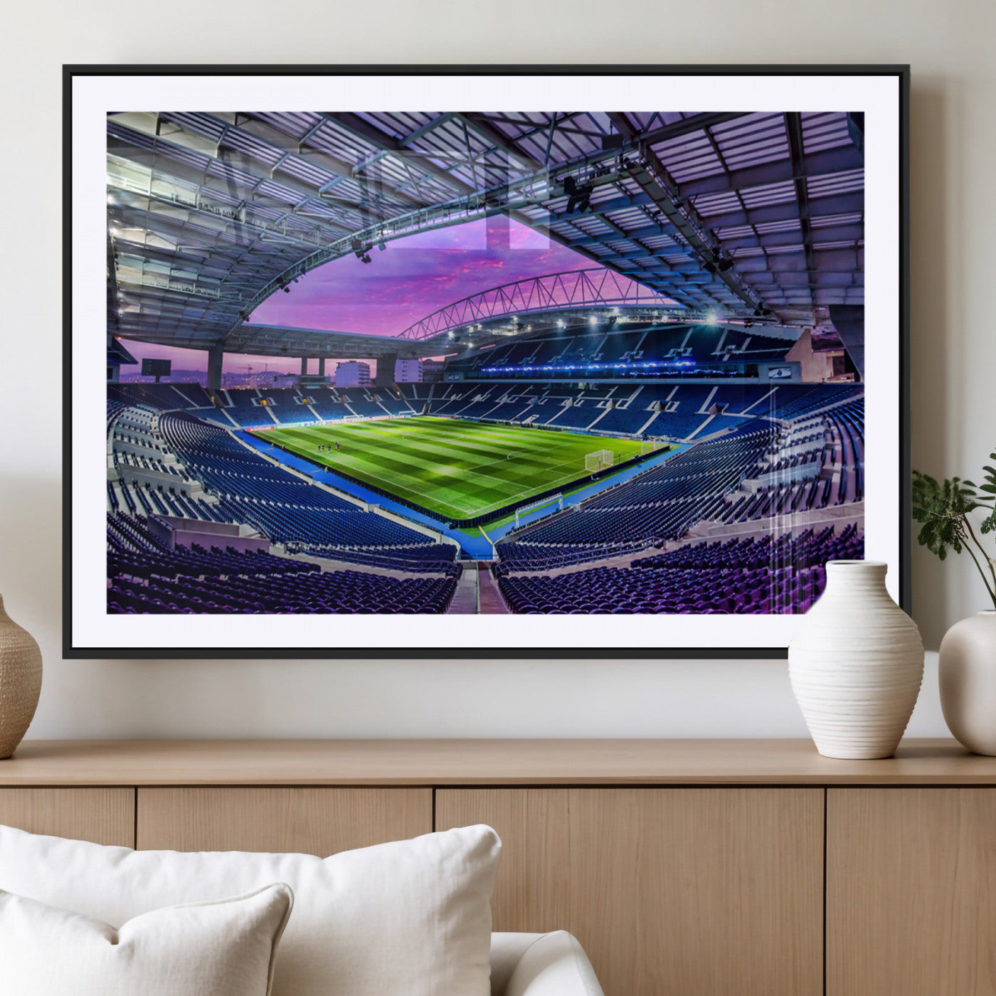 10851-MGC-FP-36x24_Black-FC Porto Soccer Team Print Canvas- Dragon Stadium Wall Art Canvas Print