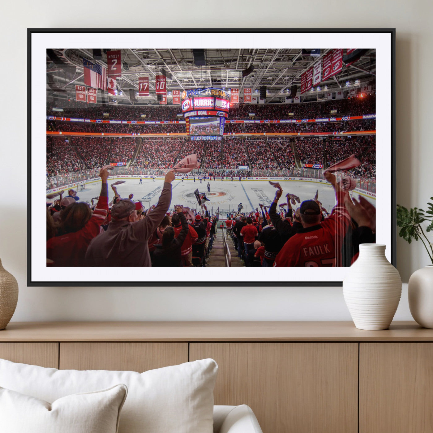 -Carolina Hurricanes Ice Hockey Stadium Wall Art, Carolina Hurricanes Canvas Print