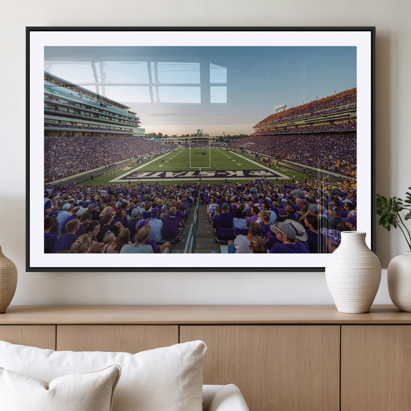 82792-MGV-CV-36X24-Kansas State University Wildcats Football Team Print - Manhattan Bill Snyder Family Football Stadium