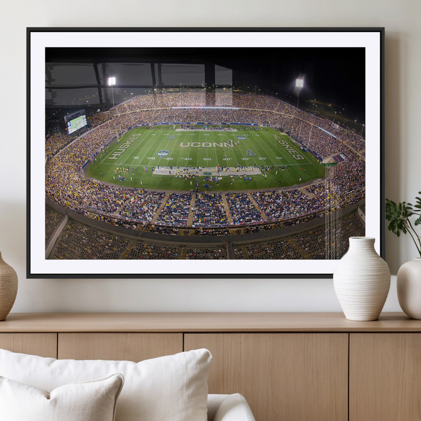 -The University of Connecticut UCONN Huskies Football Team Print - East Hartford Pratt & Whitney