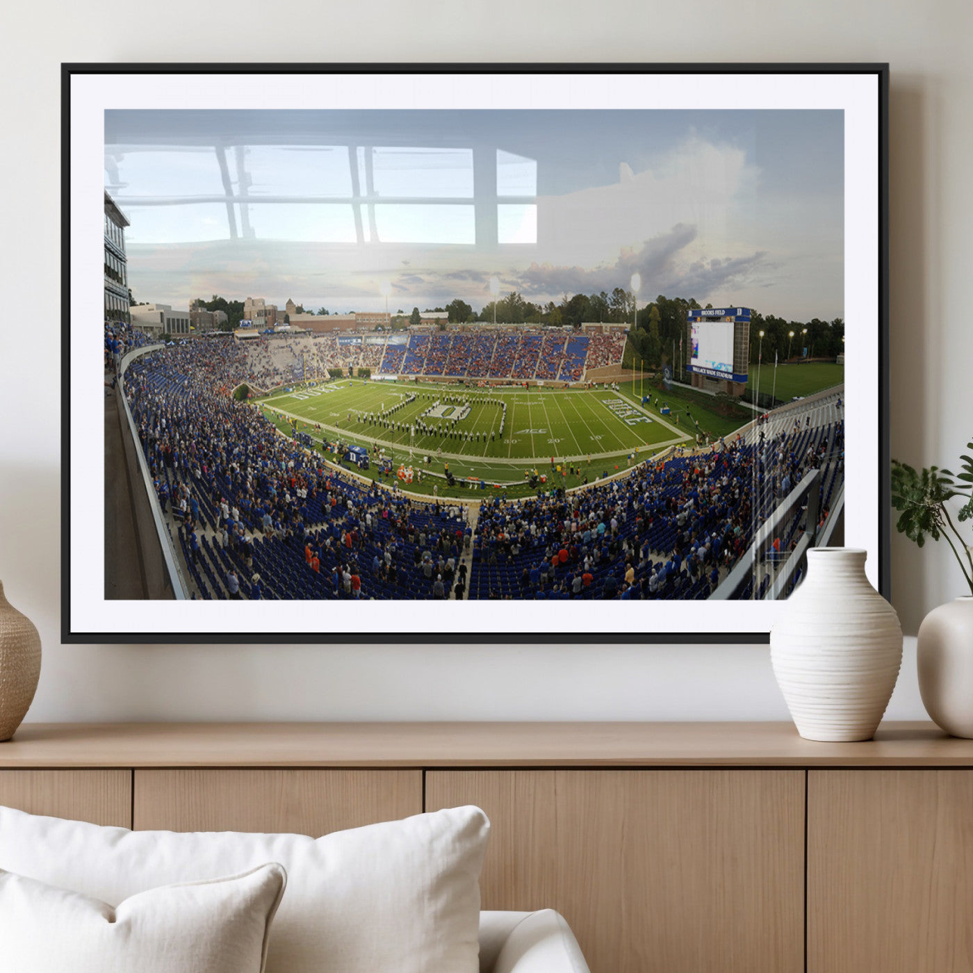 -The Duke University Blue Devils Football Team Print - Durham Wallace Wade Stadium Wall Art Canvas