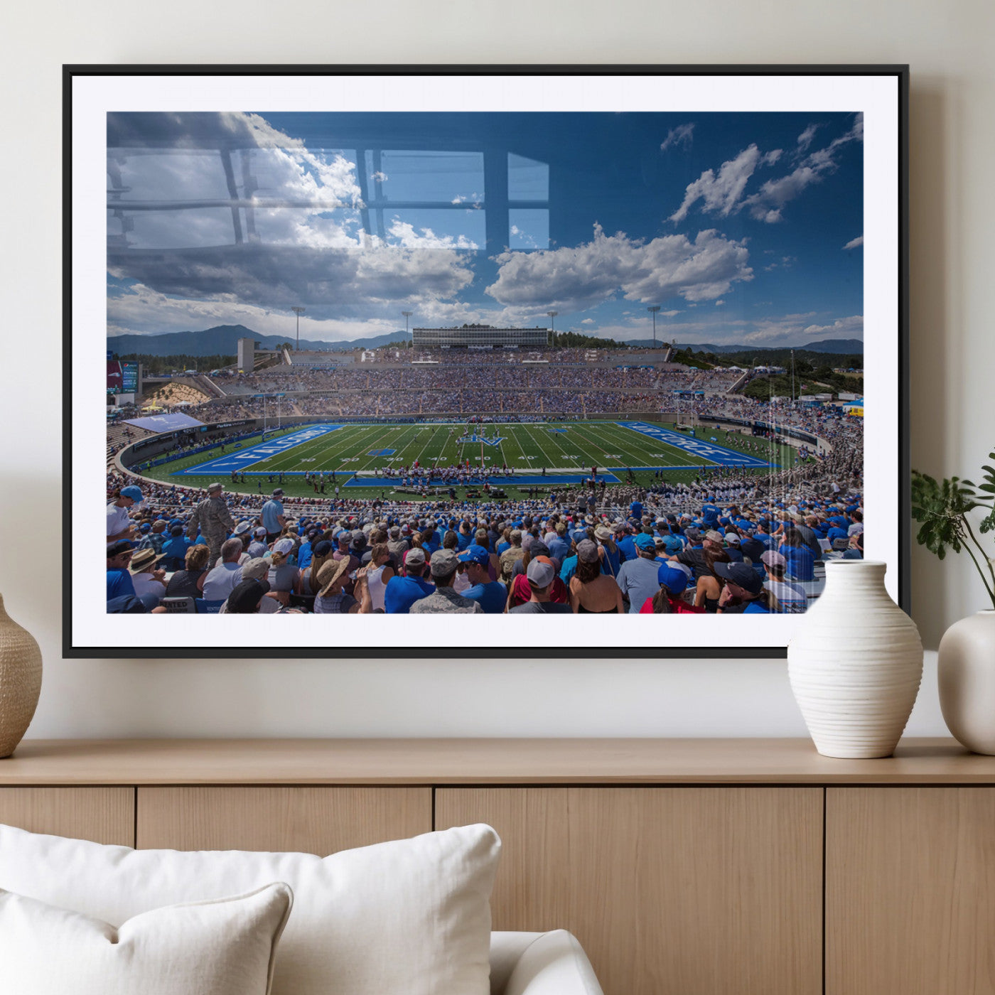 59281-MGV-CV-36X24-Air Force Falcons Football Team Print - Colorado Springs Falcon Stadium Wall Art Canvas Print