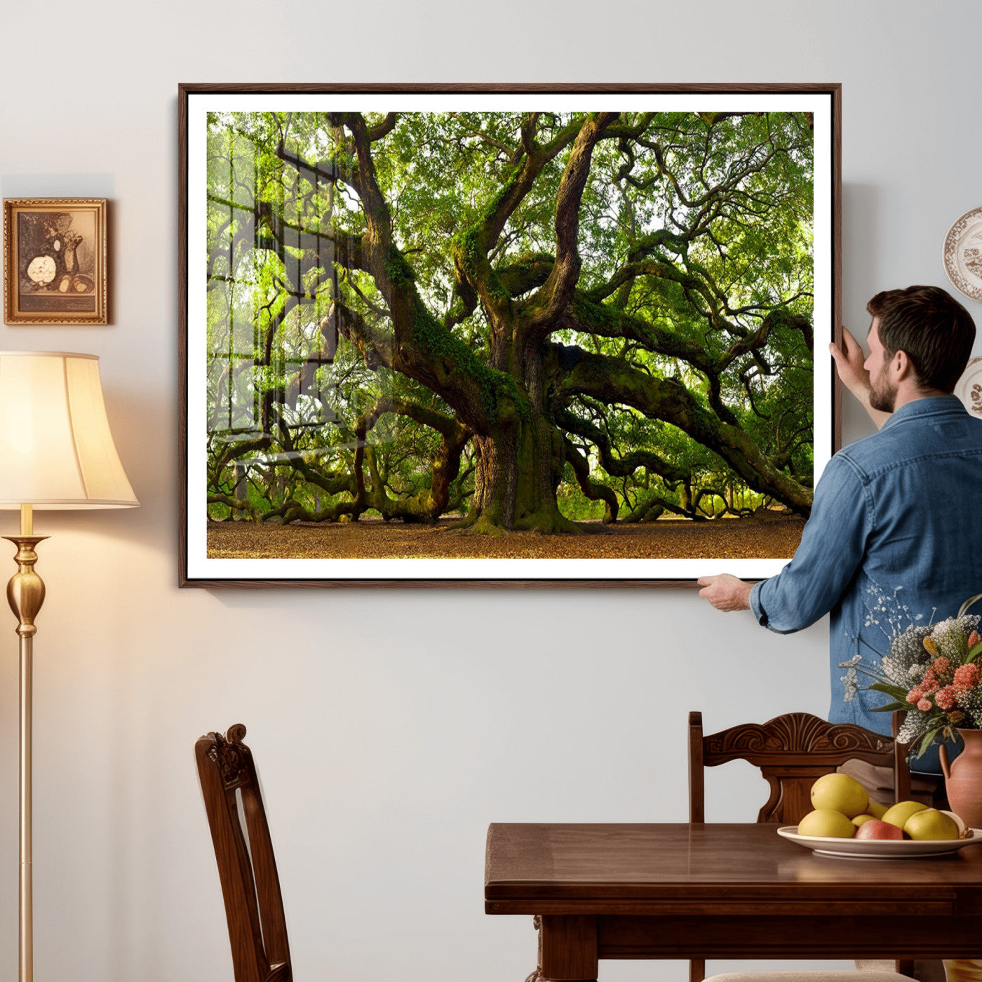 29407-MGV-CV-36X24 - Angel Oak Tree Wall Art Canvas Print | Large Forest Tree Nature Photography Print on Canvas