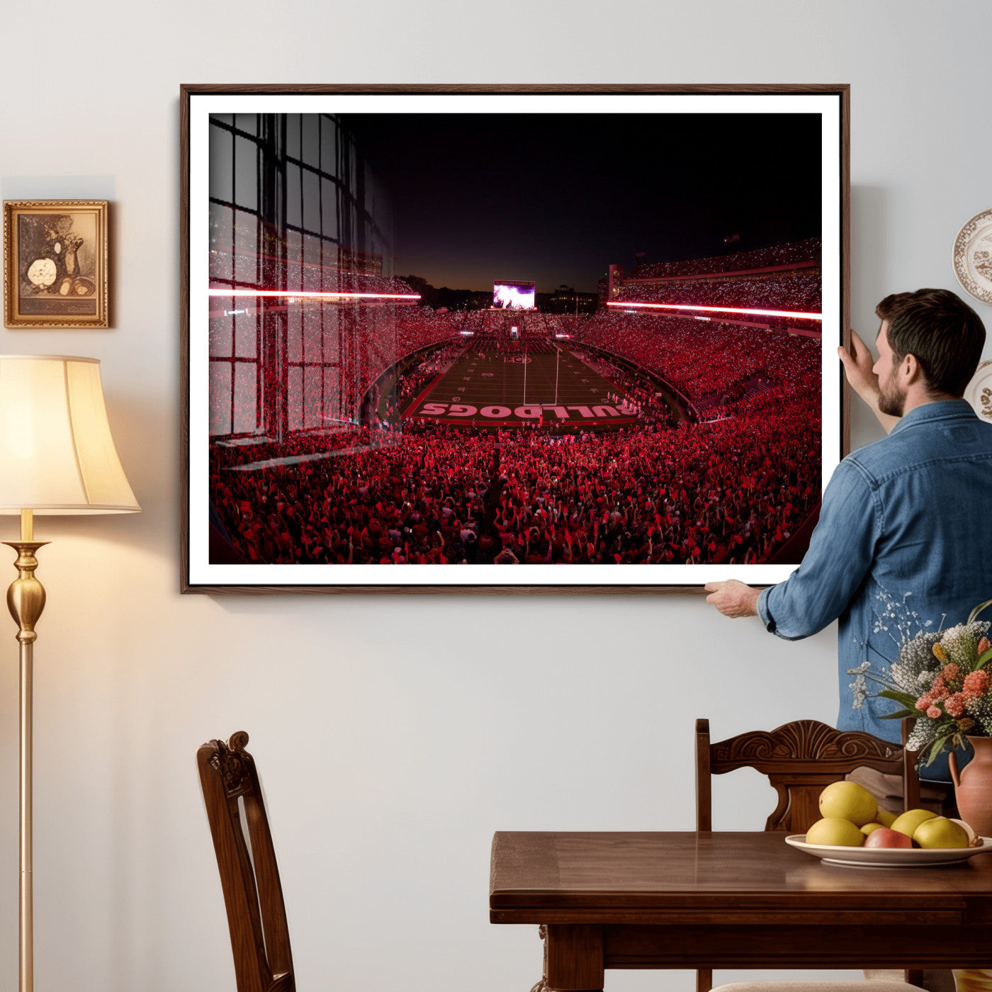 76277124-MGV-CV-36X24 - Sanford Stadium Wall Art Canvas Print – Georgia Bulldogs Football Artwork Print for Home, Office, and Sports Room Decor